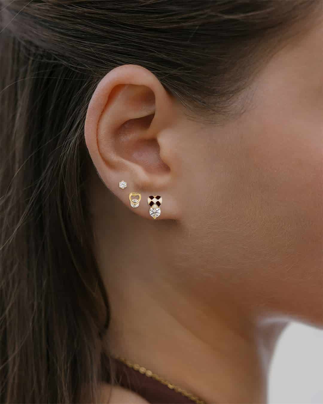 Set X3 Aretes Corazones Mosaico - miniatura 2