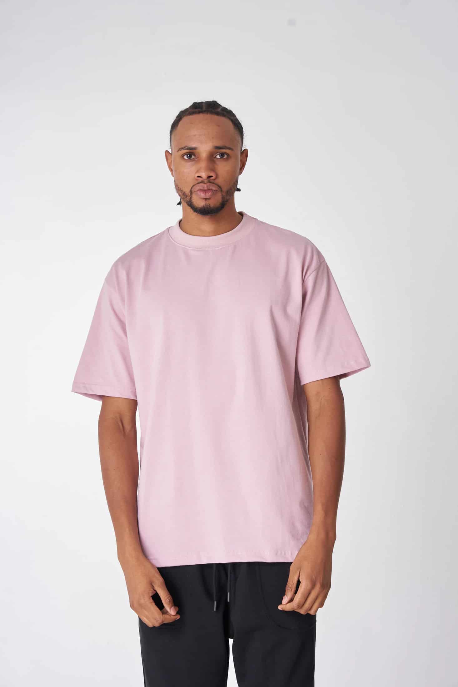 CAMISETA 270 GRAMOS, 100% ALGODÓN ROSA CLARO - miniatura 1