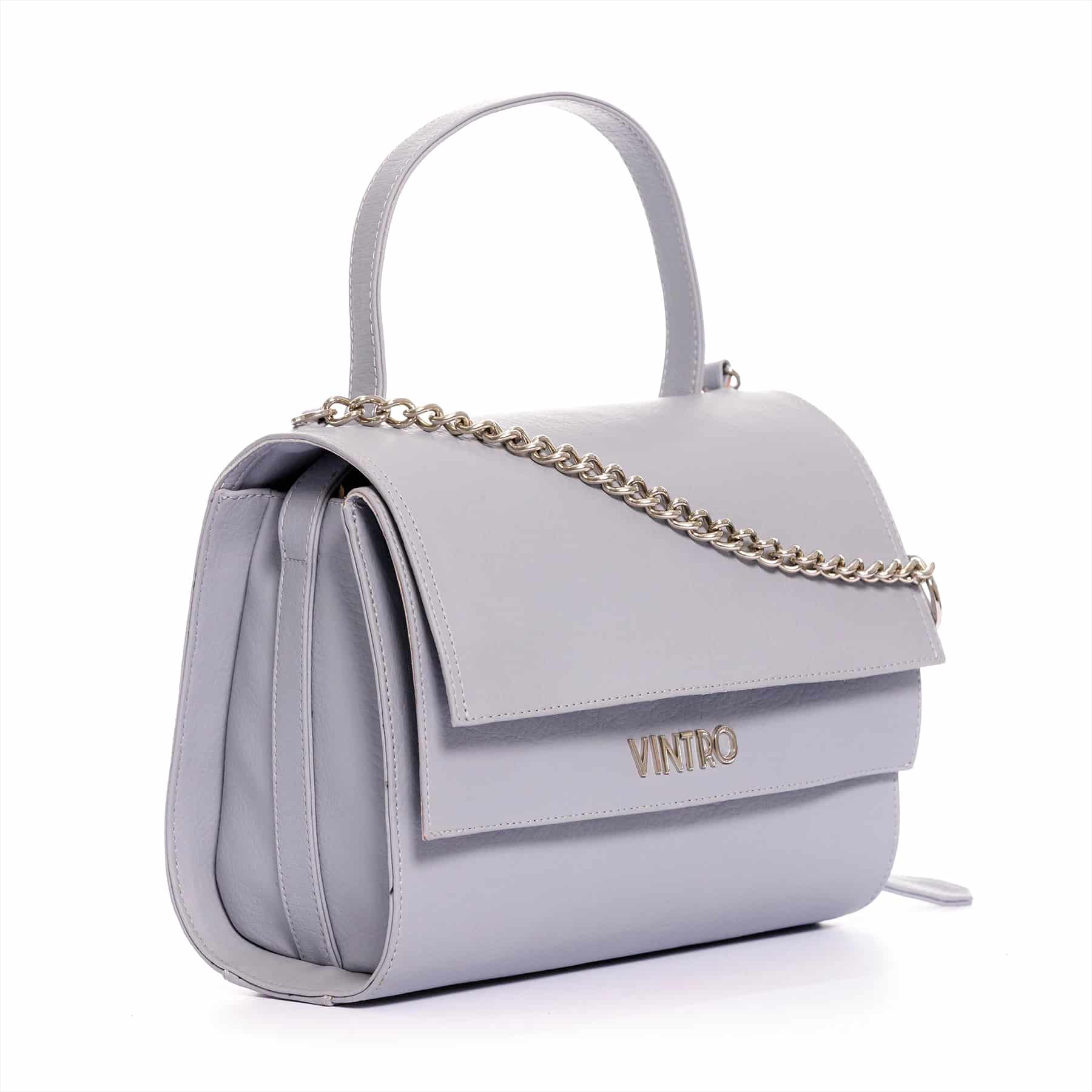 Cartera Para Mujer Dandy Gris Con Cargadera En Cadena - miniatura 3
