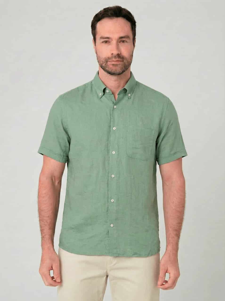 Camisa con bolsillo manga corta para hombre Jon Sonen 027225037 - miniatura 1