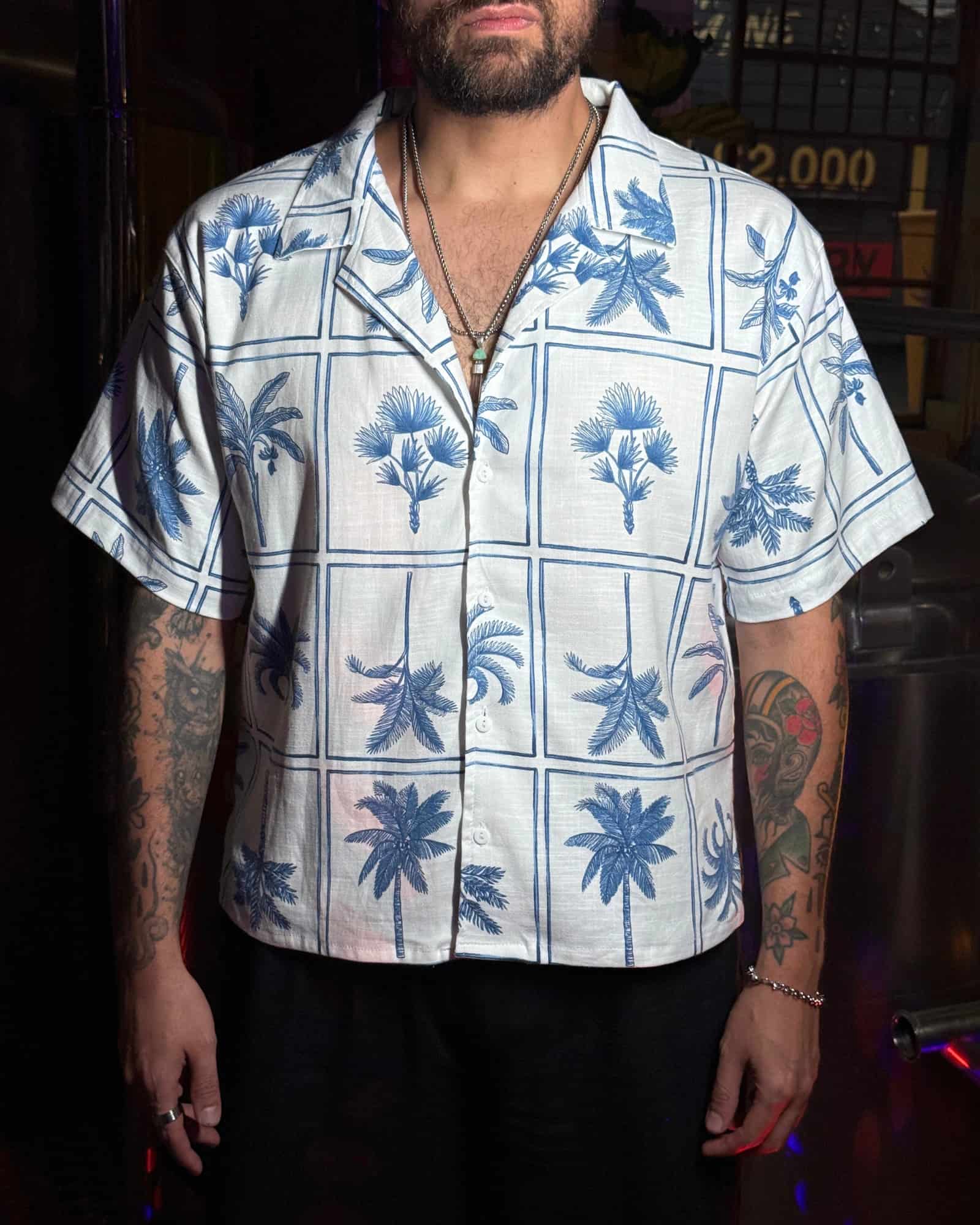 Camisa napoleon blue palms - miniatura 2