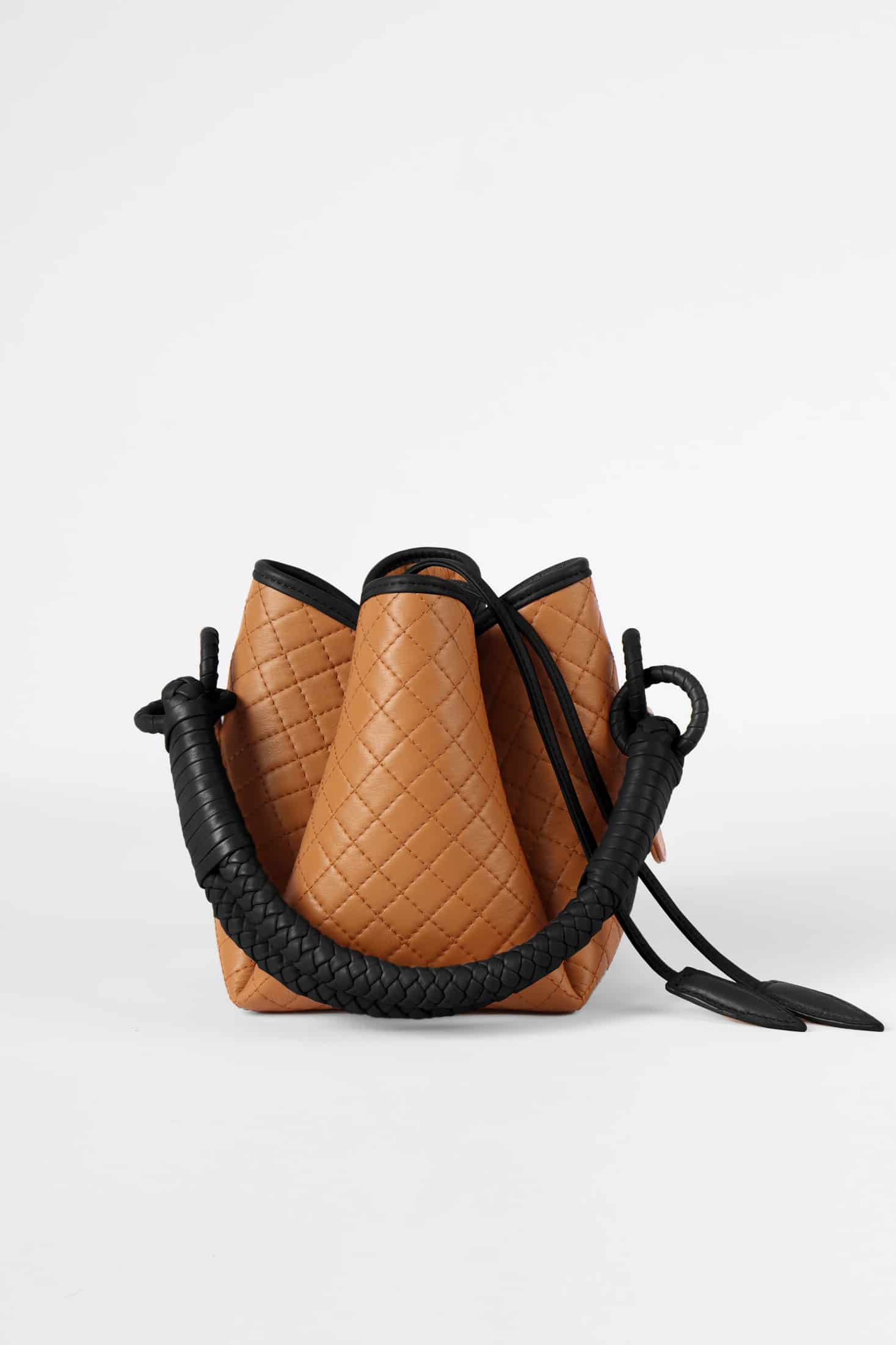Tulip Mini Bucket Bag, Honey & Black - miniatura 1