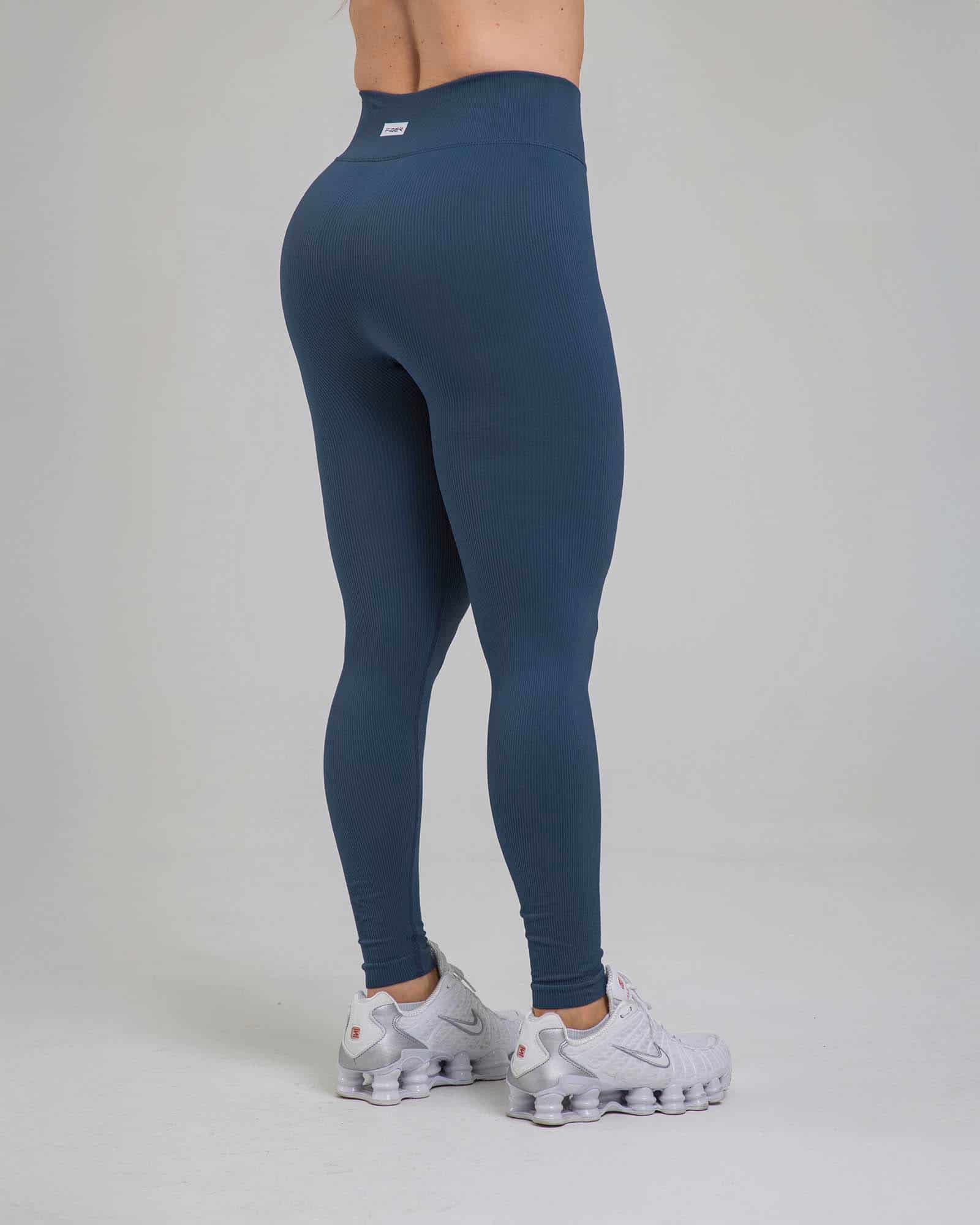 Leggings contour seamless azul navy outdoor FIBER - miniatura 4