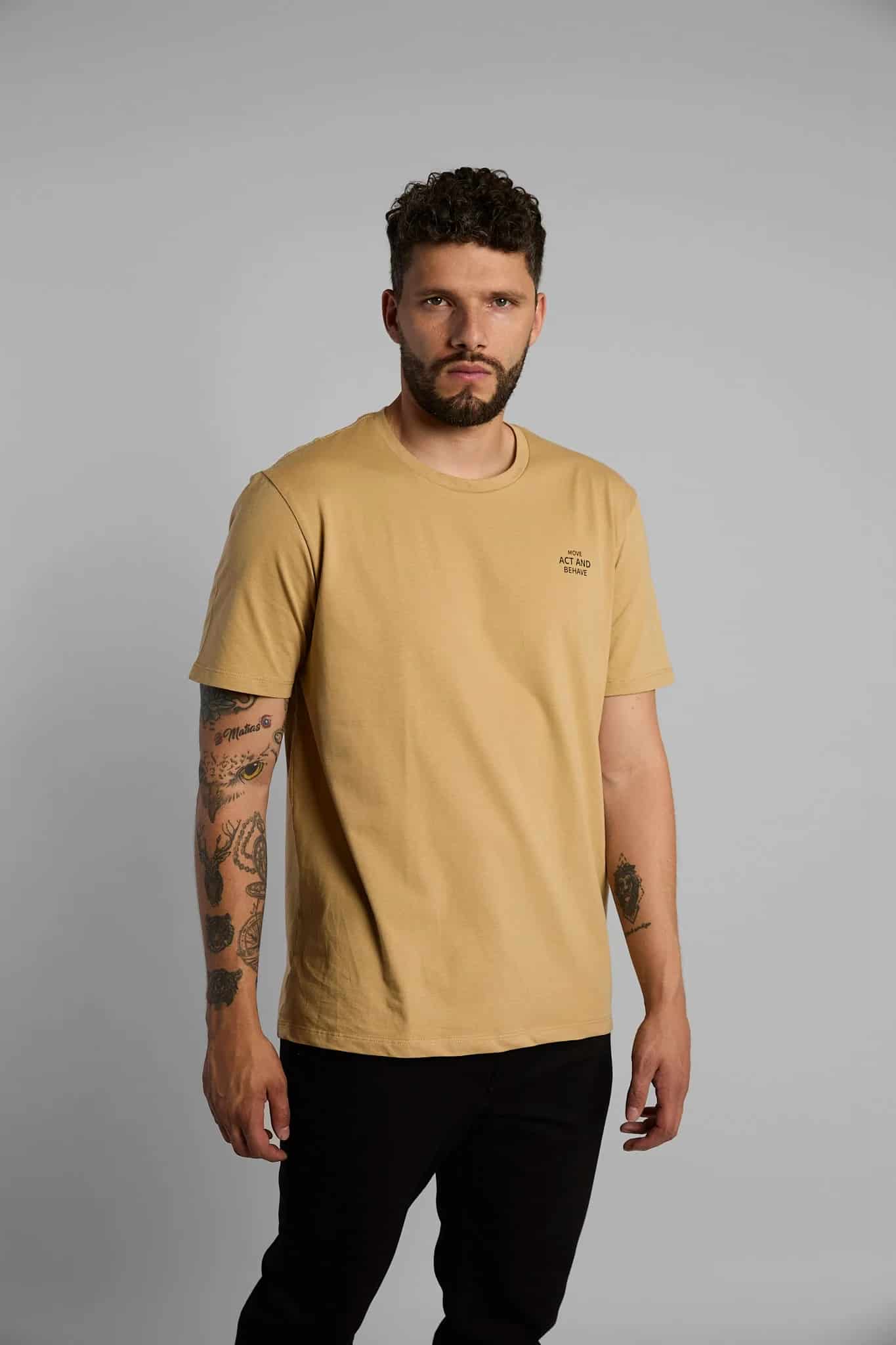 Camiseta Move Act Behave Beige - miniatura 7