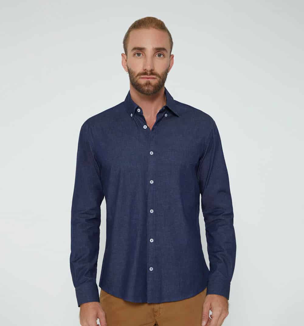 Camisa de tencel manga larga - miniatura 2