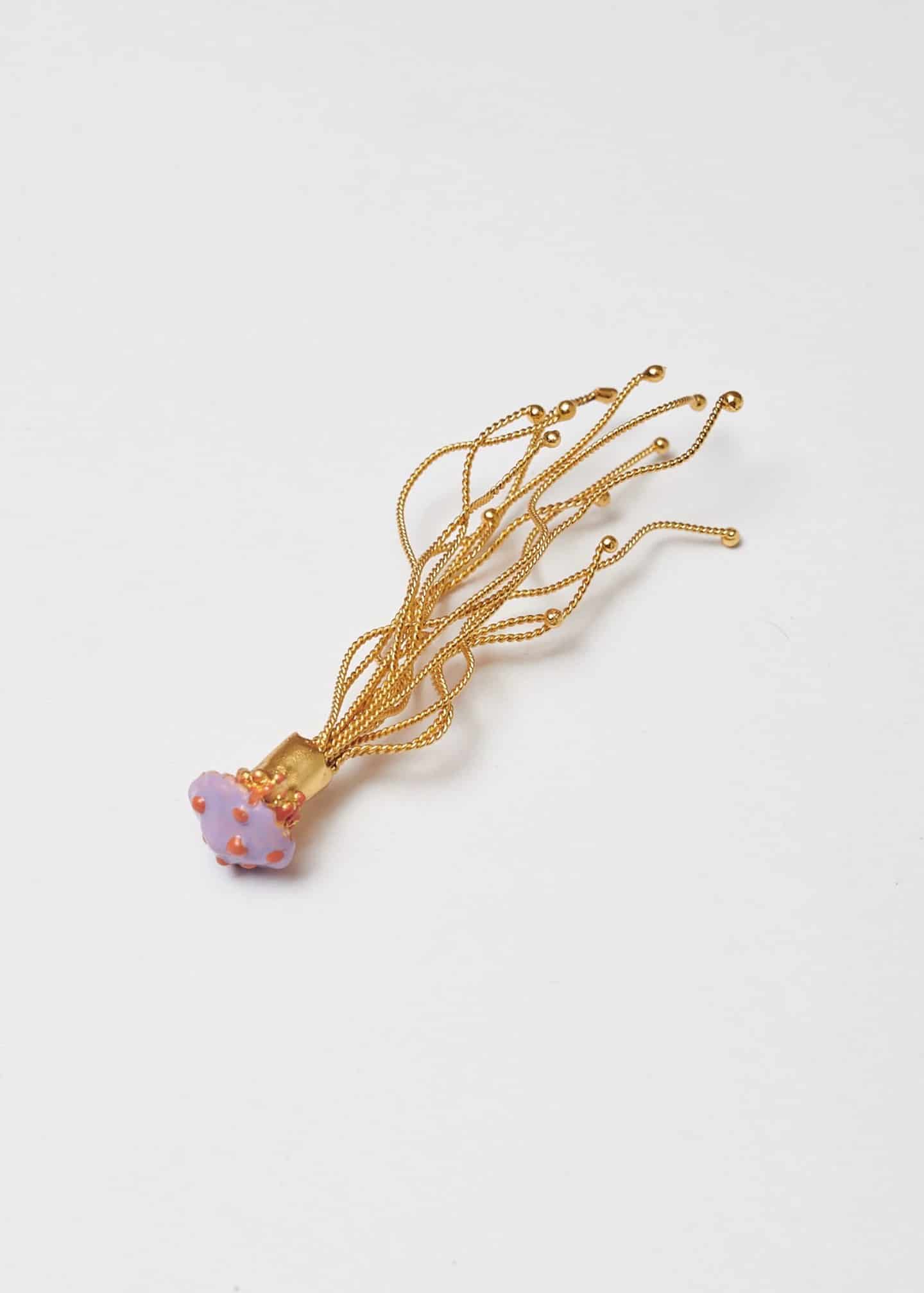 Arete broche micelios maxi Lila - miniatura 1
