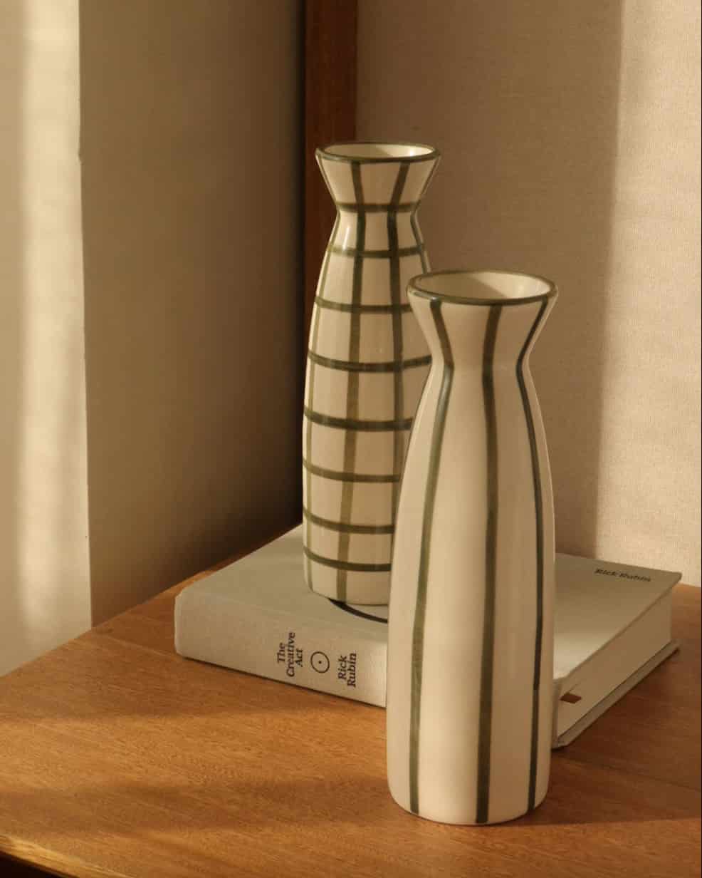 VASE - STRIPED GREEN - miniatura 2