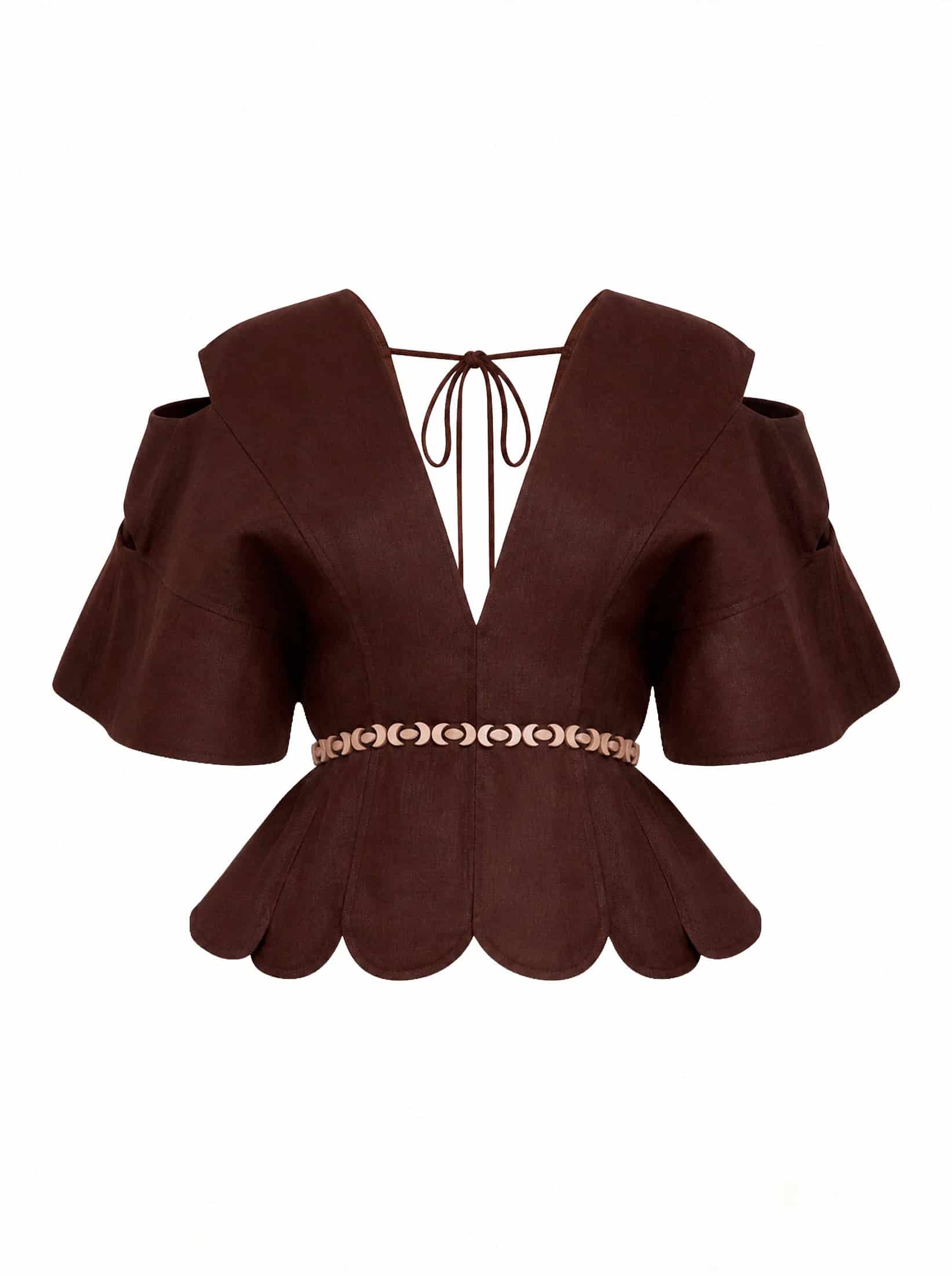 NAMIKA TOP UMBER BROWN - miniatura 1