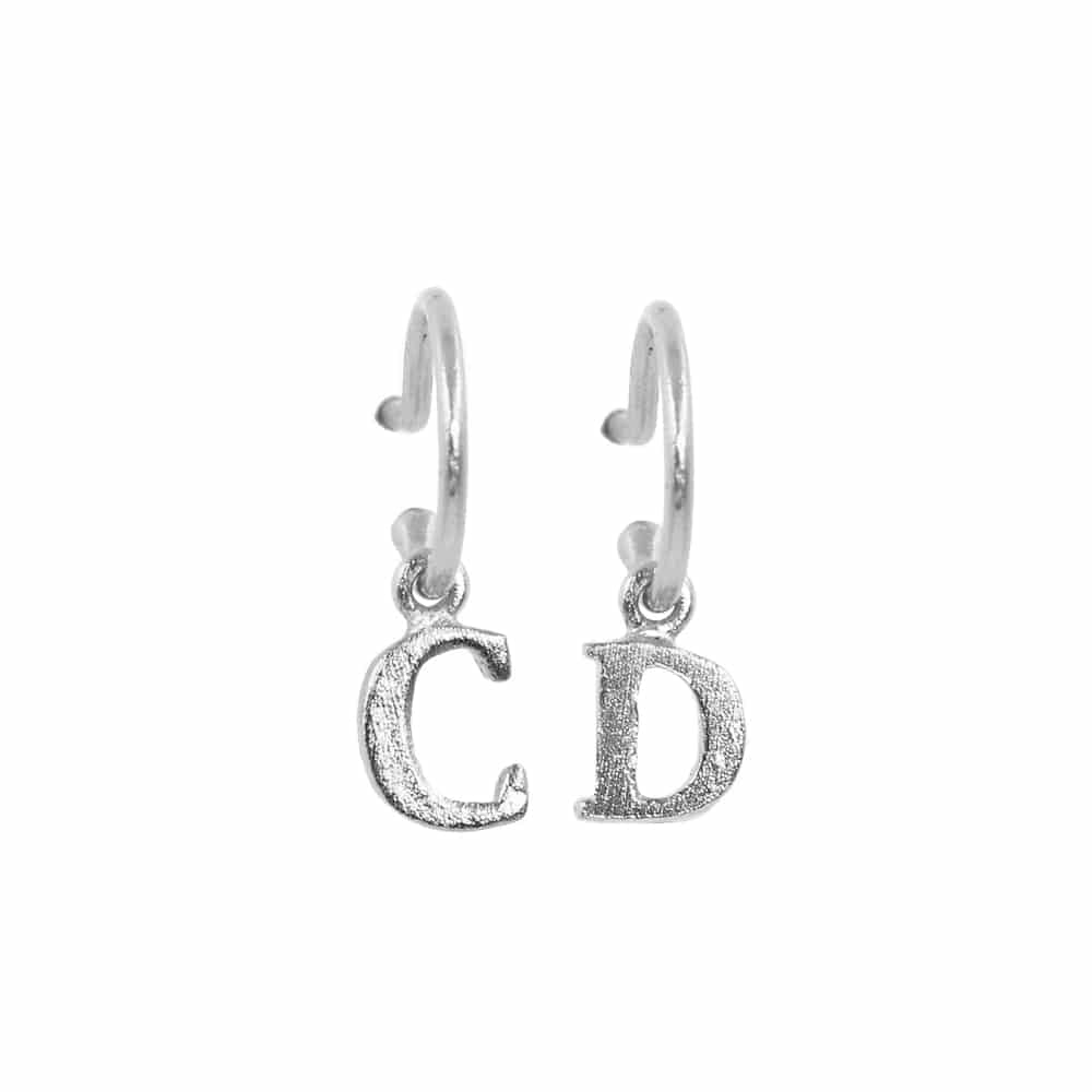 PreOrder Baby Hoops 9mm Letra Plata - miniatura 3