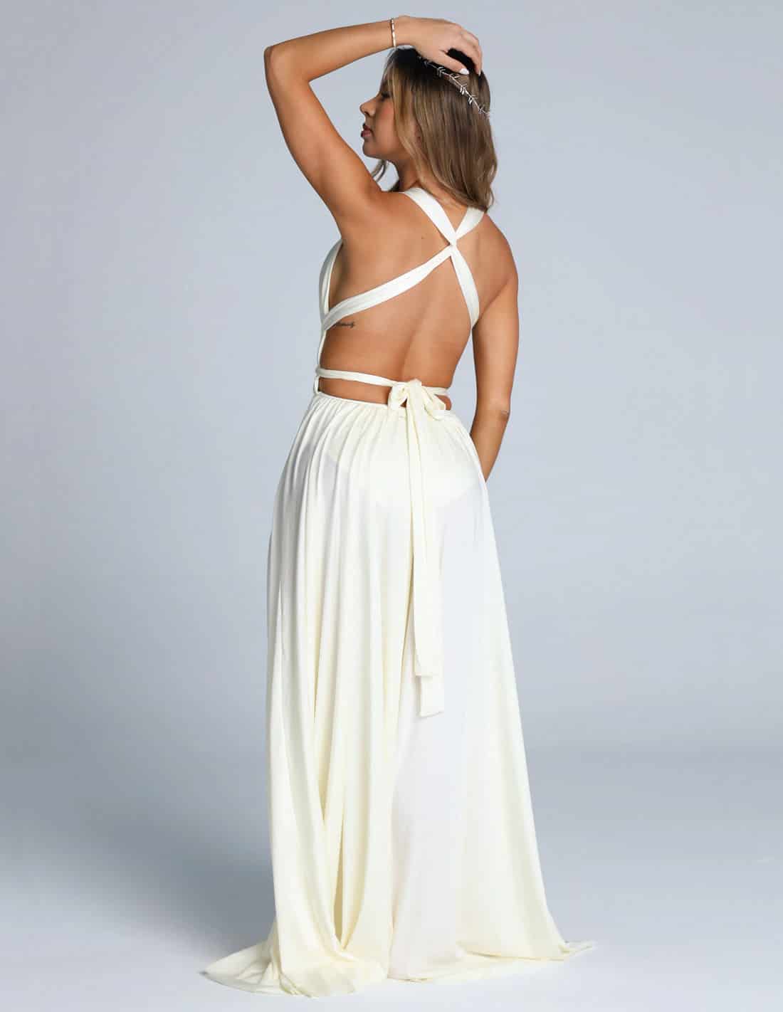 Vestido Pluton Marfil - miniatura 3