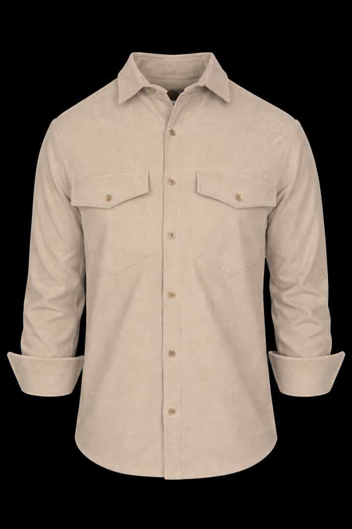 Camisa corduroy/pana café - miniatura 2