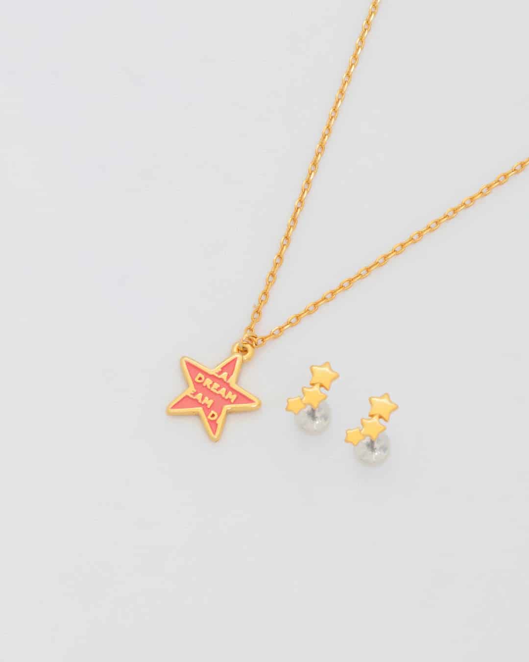 Collar Estrella Letras + Aretes - miniatura 1