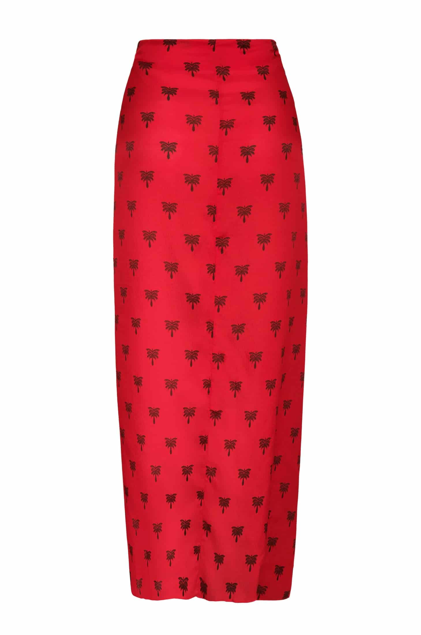 Mapara Martellato Silk Wrap Skirt / Red Polka Palms - miniatura 3