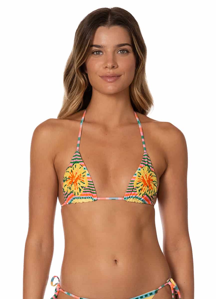 Maaji Striped Paradise Zeny Sliding Triangle Bikini Top - miniatura 3