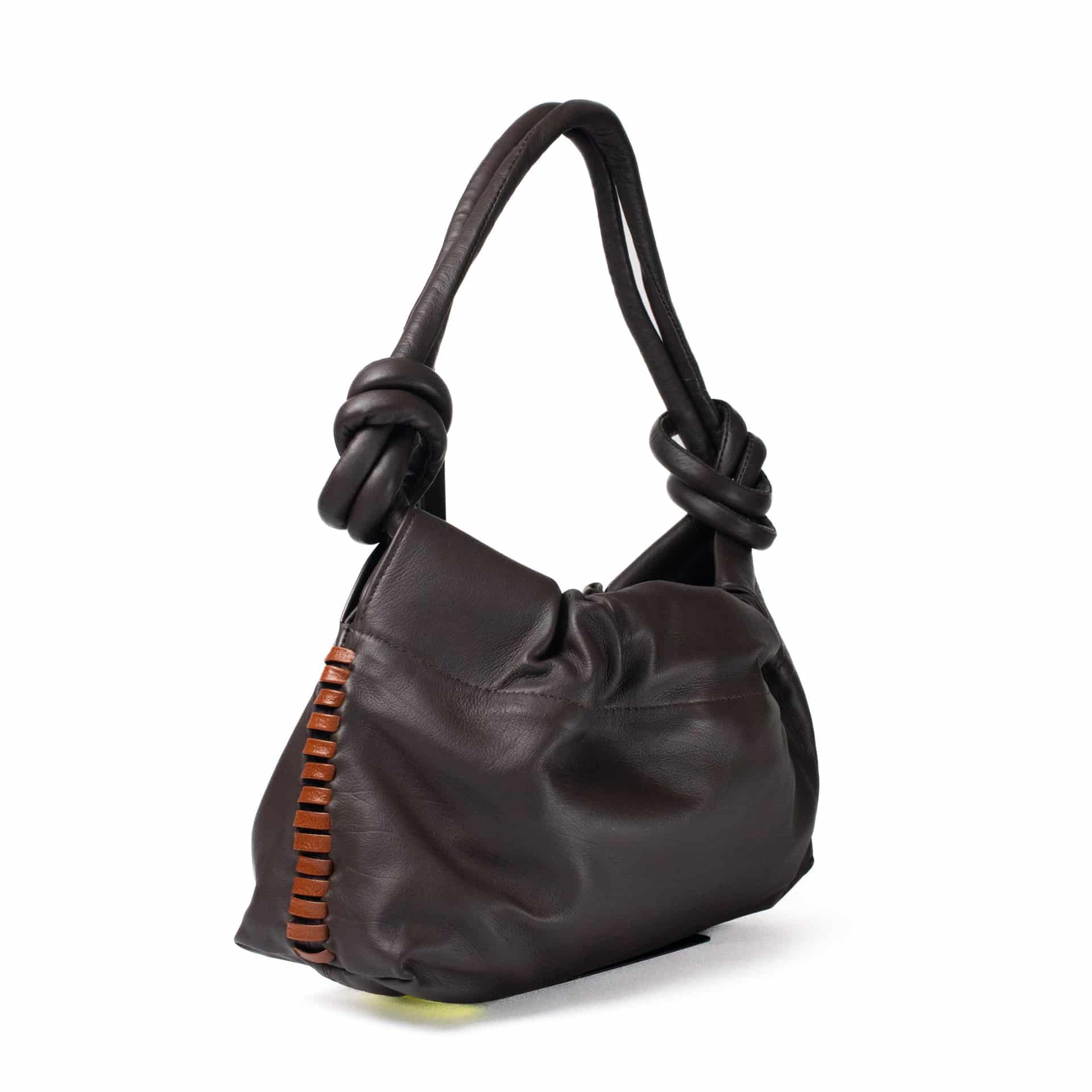 CHUNKIE baguette BAG - chocolate x honey weave - miniatura 2
