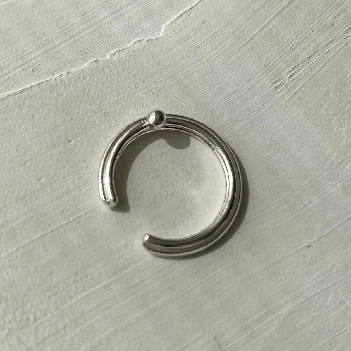 EAR CUFF LAMELL PLATA - miniatura 3