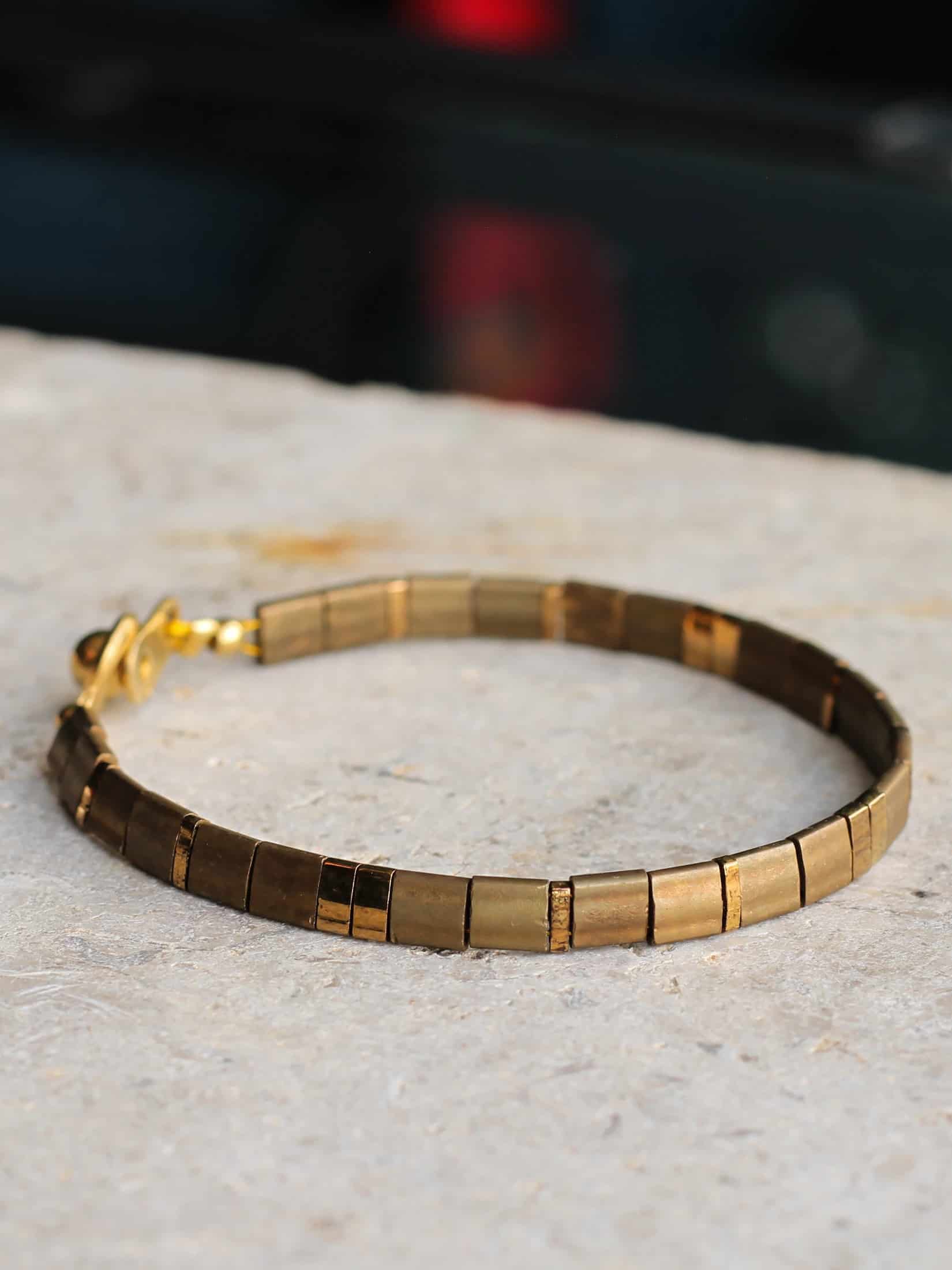 Brazalete Miyuki Tila El Dorado 5mm - miniatura 2