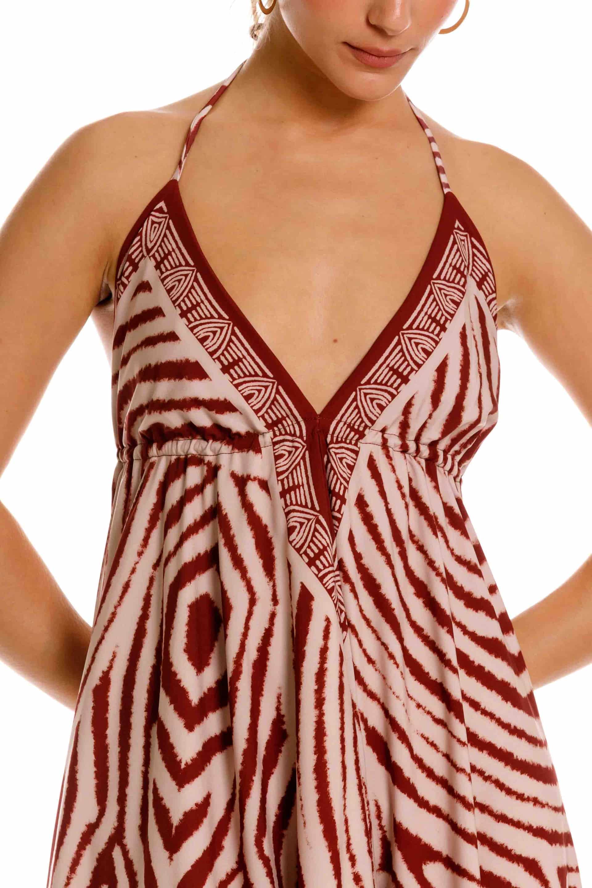 Vestido Largo Bohemia Nairobi Marron - miniatura 2