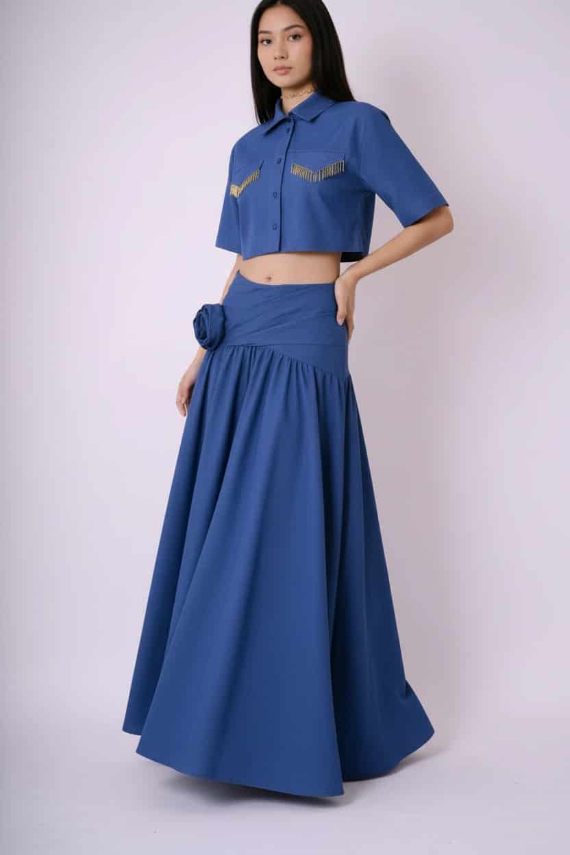 Denim Maxi skirt - miniatura 3