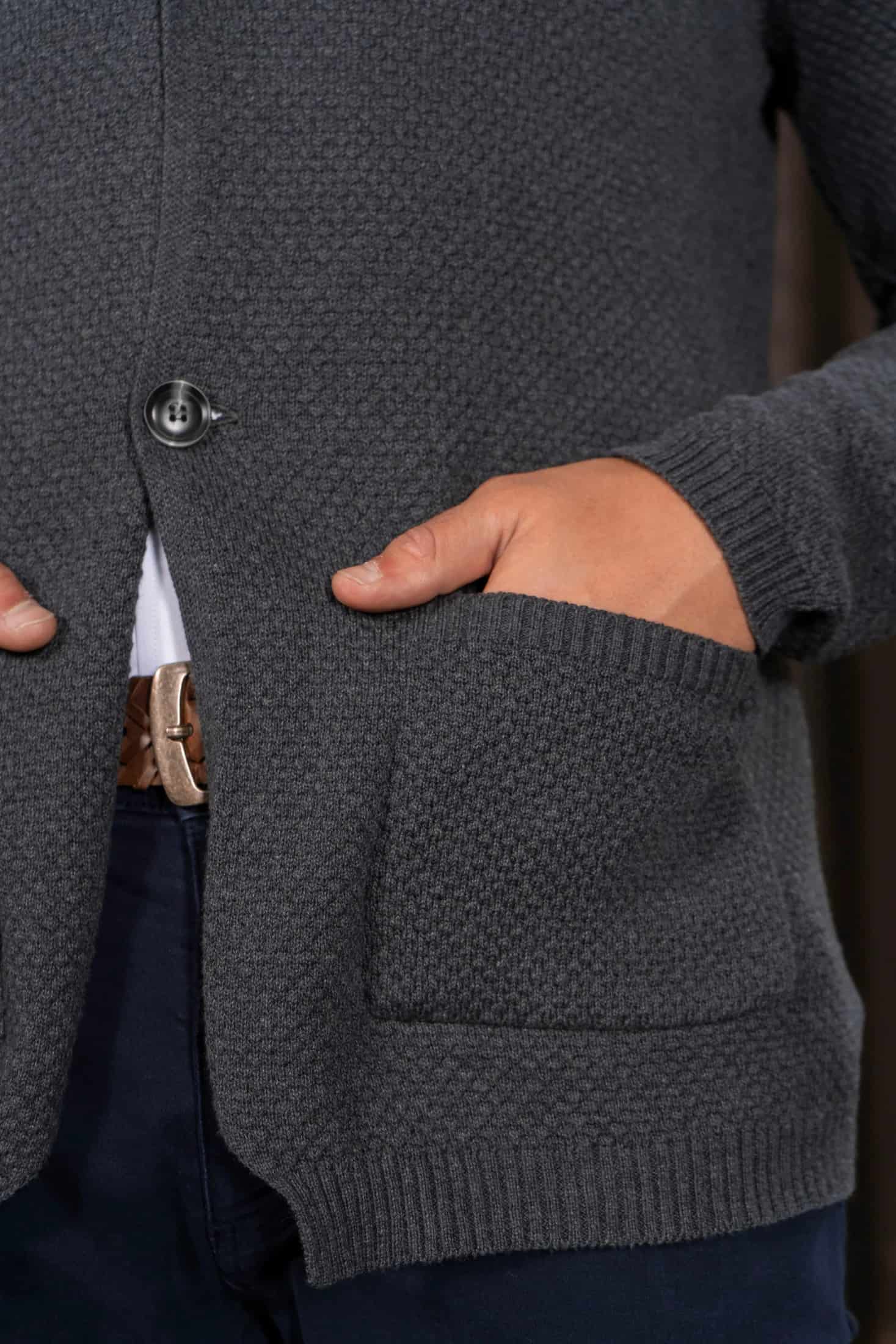 Blazer Bermond Hombre Gris Oscuro - miniatura 3