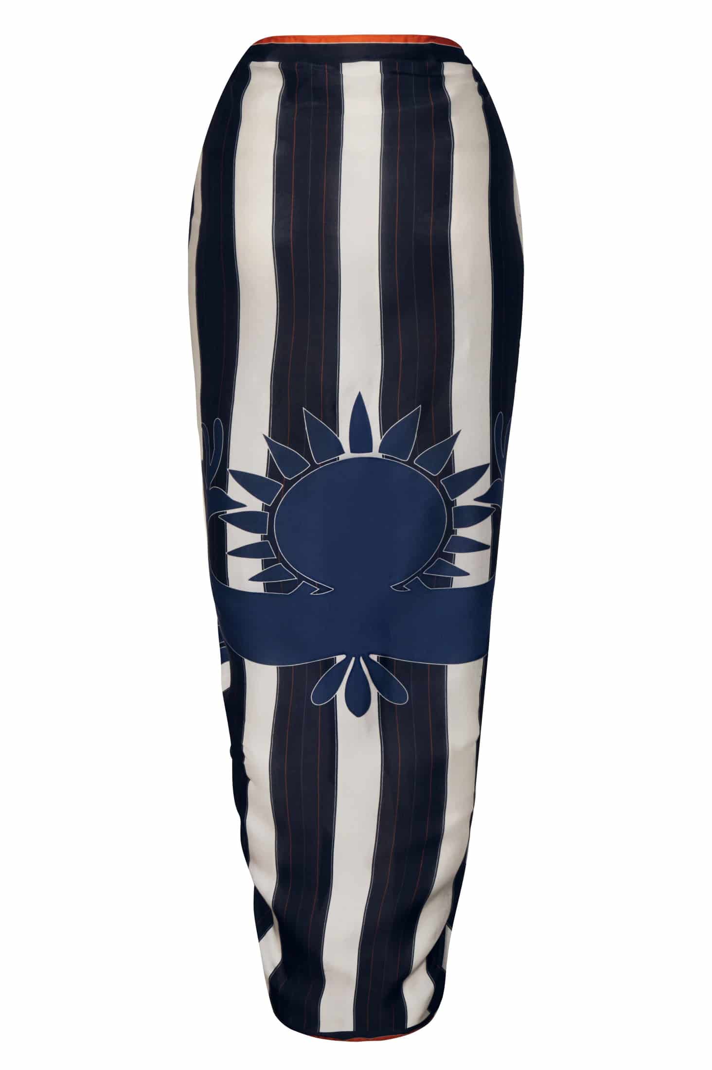 De La Falaise Cotton Silk Sarong / Navy Solana Shield - miniatura 3