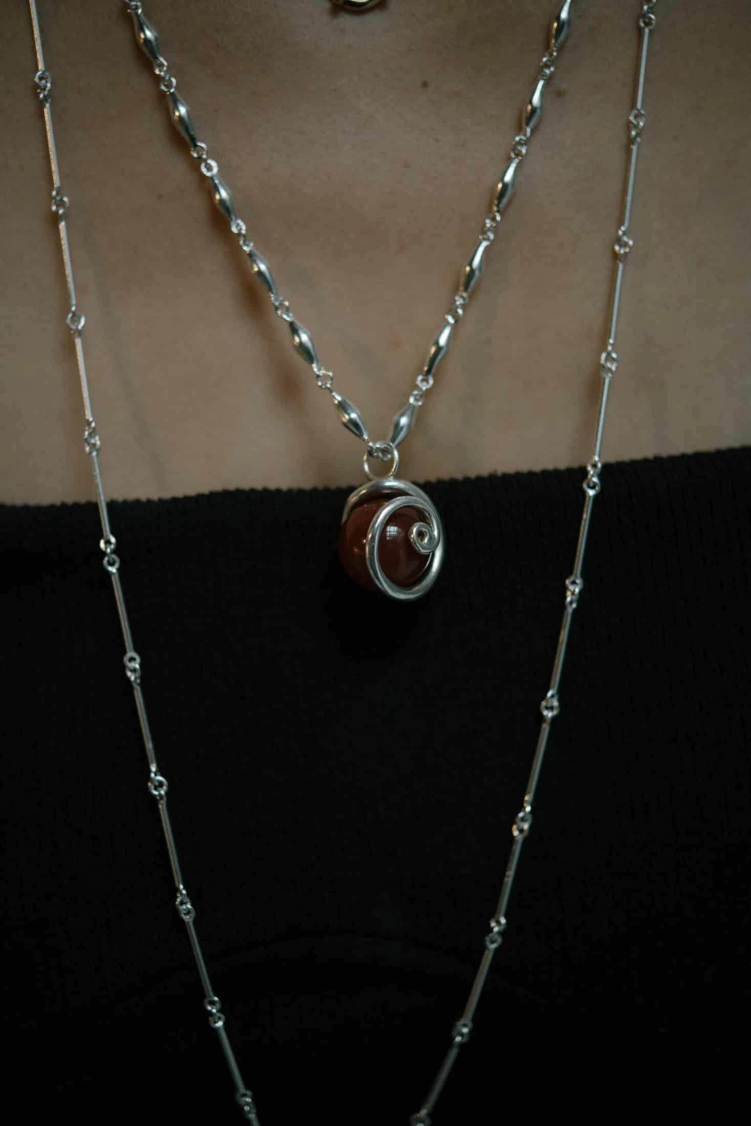 Ummu Cornalina Pendant Silver - miniatura 1