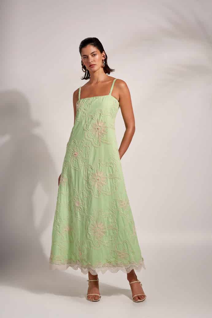 ISORA MAXI DRESS GREEN - miniatura 1