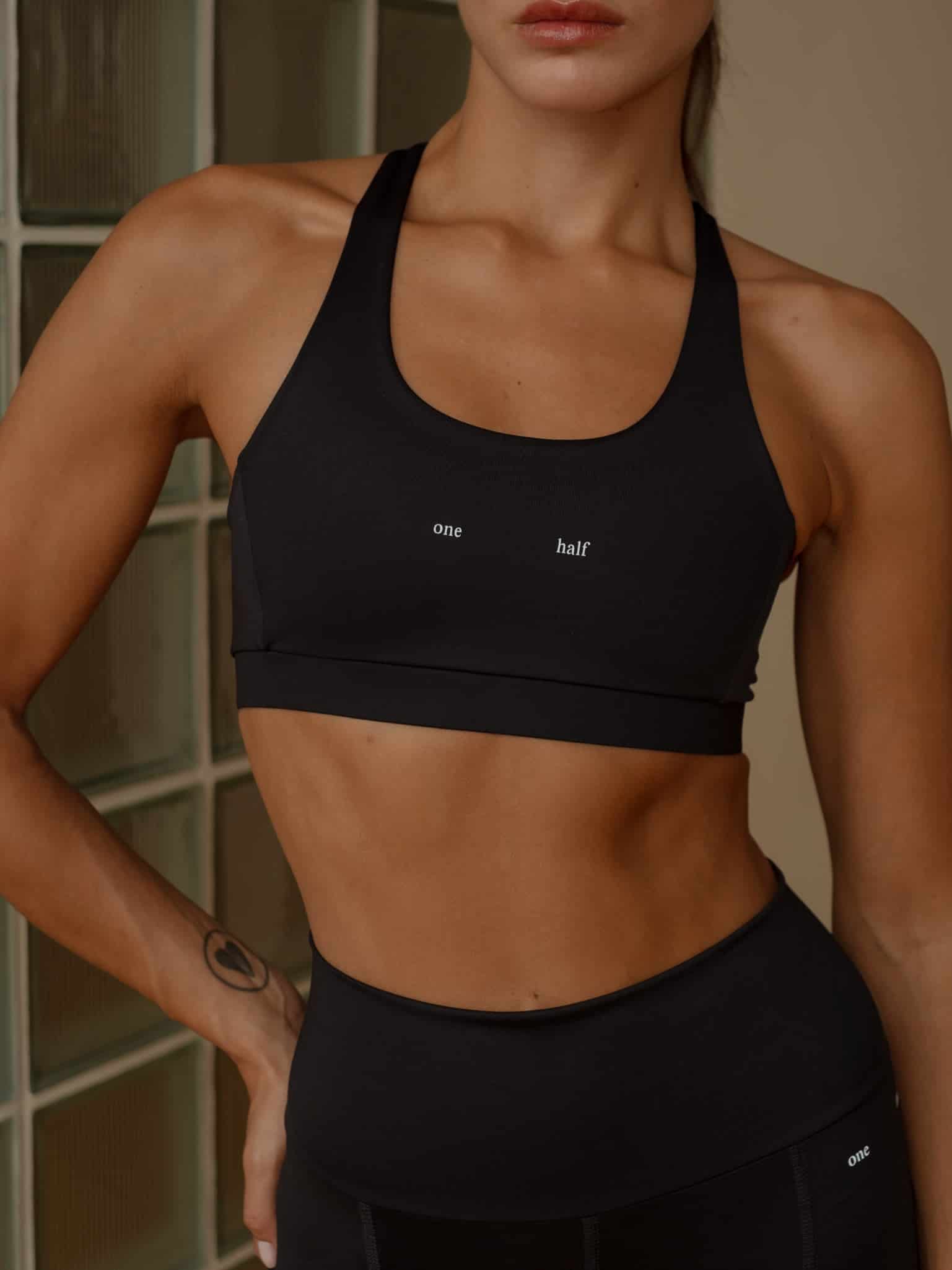 HIKING CROP TOP - BLACK - miniatura 1