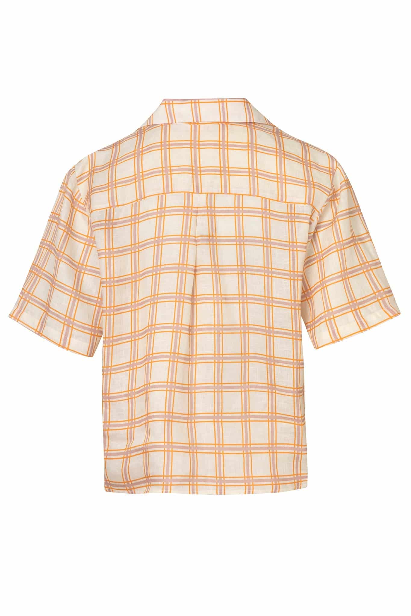 Tomaso Linen Shirt / Cream and Butter Scotch - miniatura 3