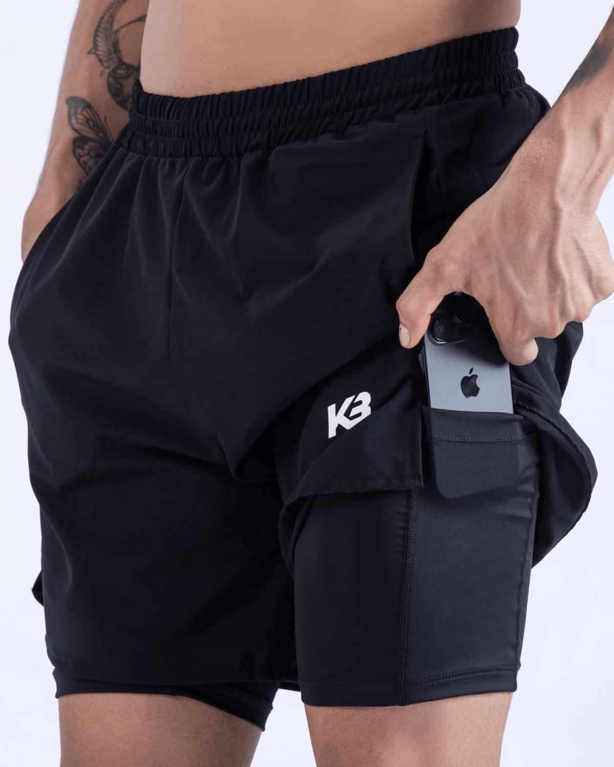 Pantaloneta Con Licra Y Bolsillo┃KBMEN RF.103 - miniatura 1