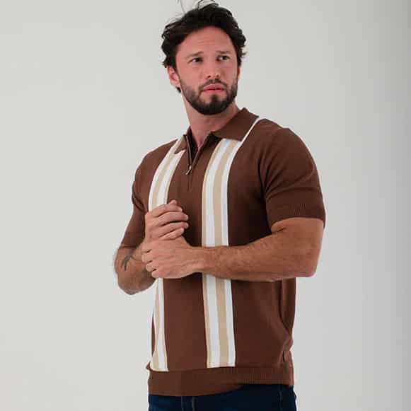SUETER TIPO POLO MODA TEJIDO HOMBRE - miniatura 4