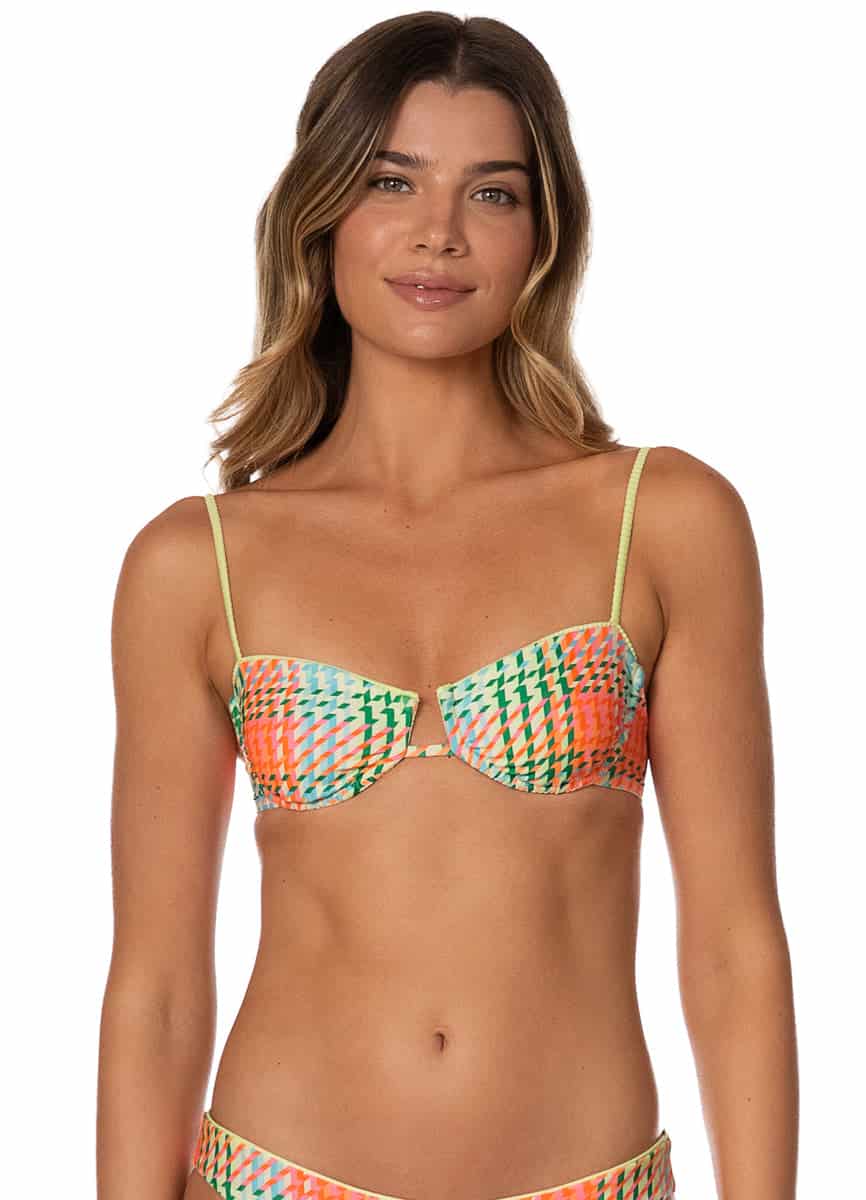 Maaji Dreamy Grid Amatista Unmolded Underwire Bikini Top - miniatura 2