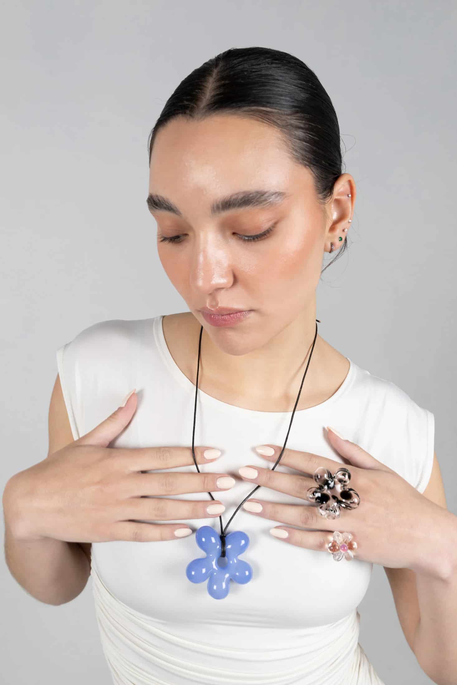 Flor mora azul charm - miniatura 2