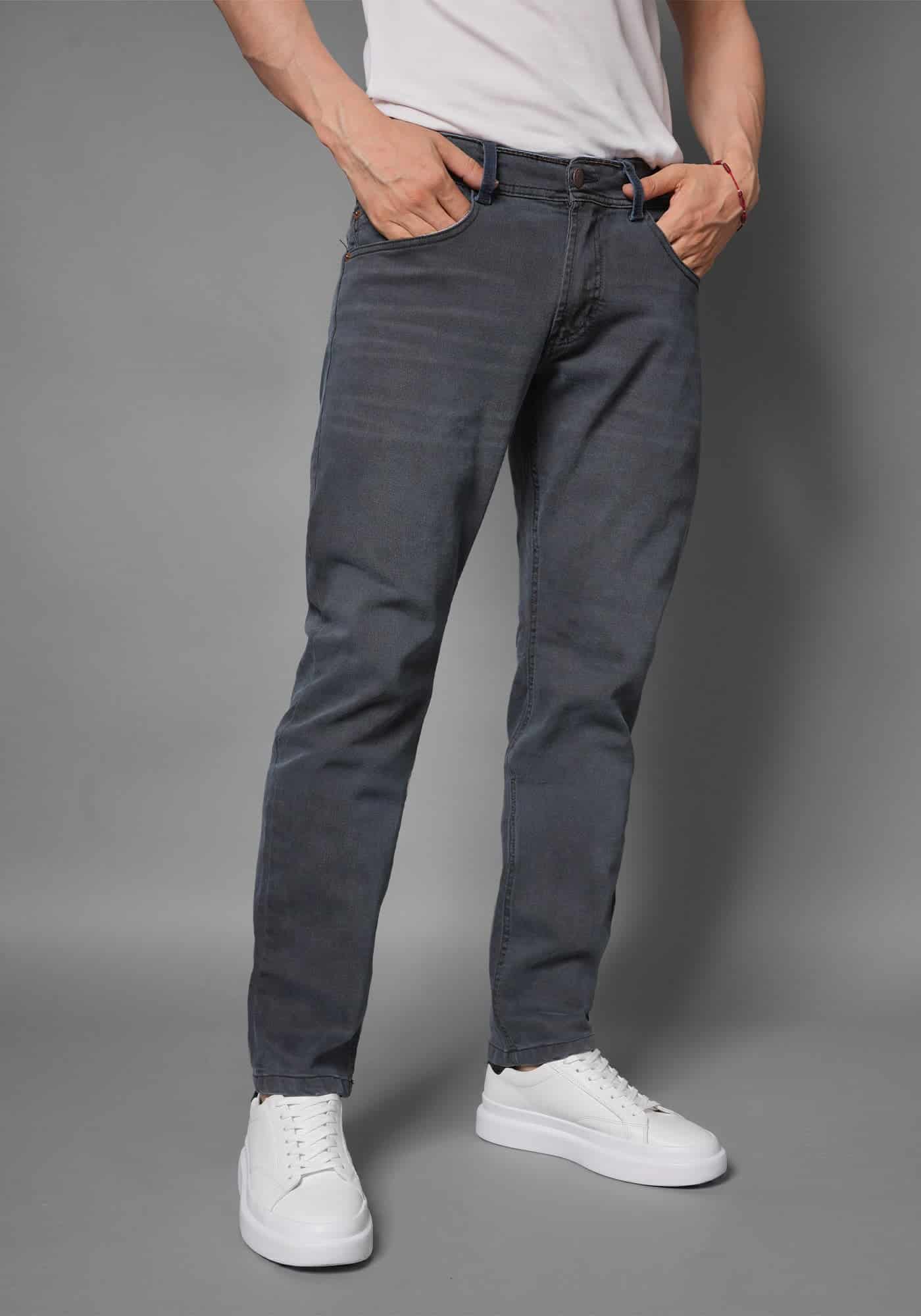 Jean para Hombre en Color Gris Menta Thunder - miniatura 1