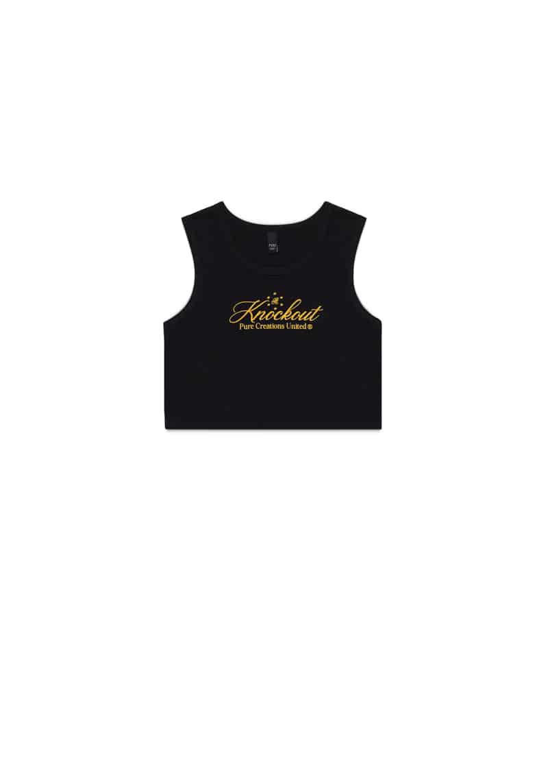 knockout black crop top - miniatura 1