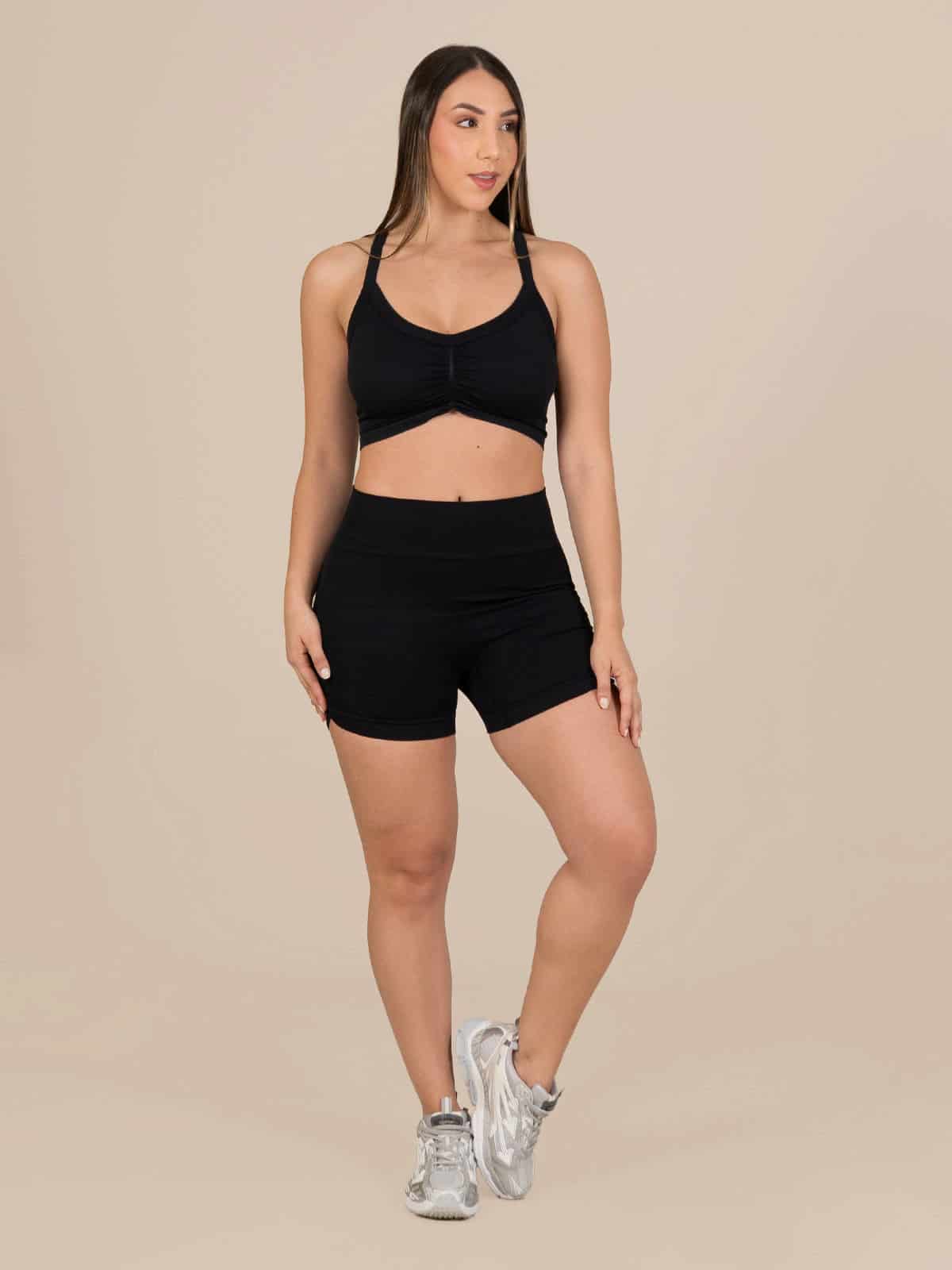 Talia short set seamless negro - miniatura 1