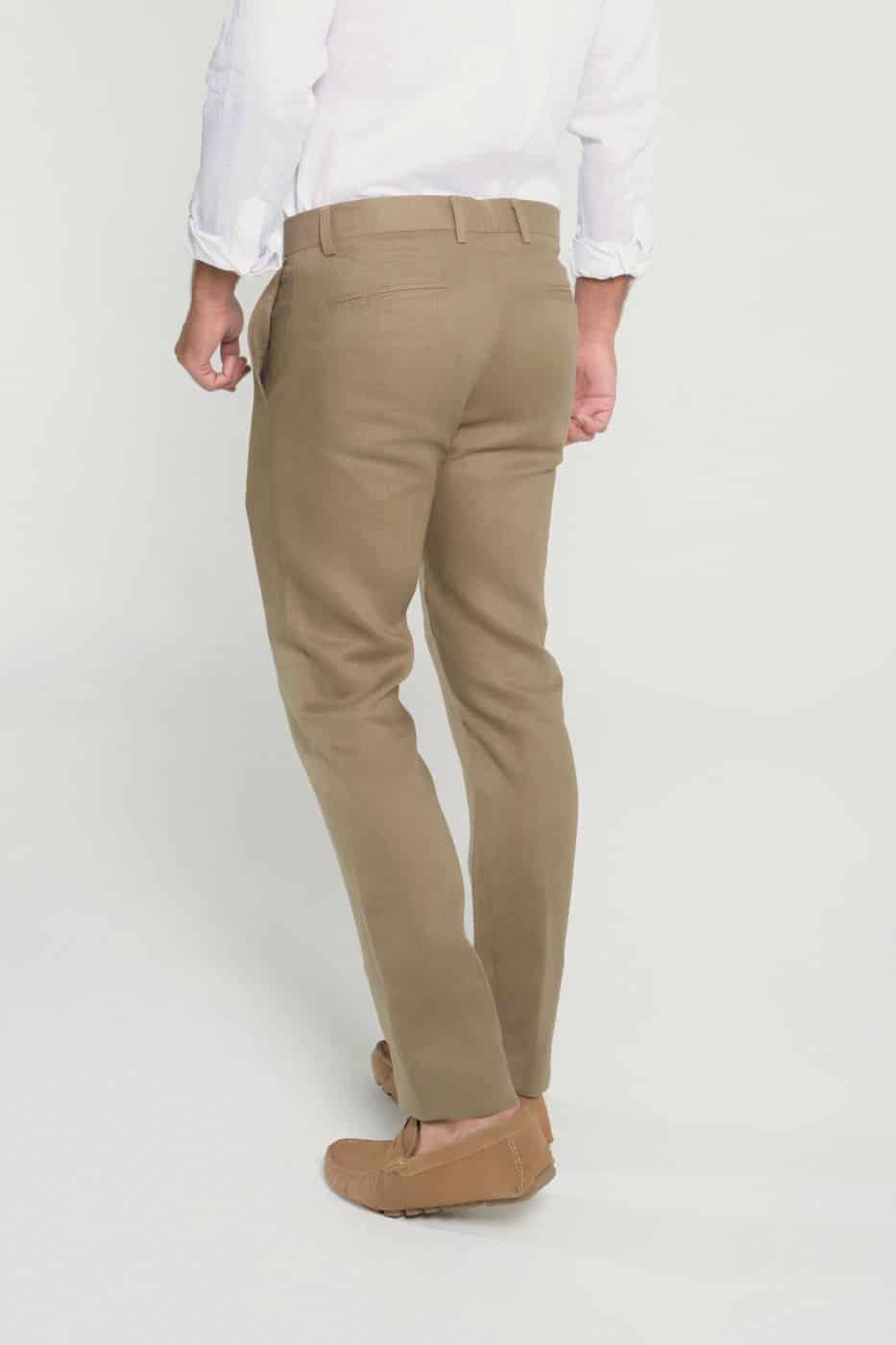 Pantalón Slim Lino Olive - miniatura 3