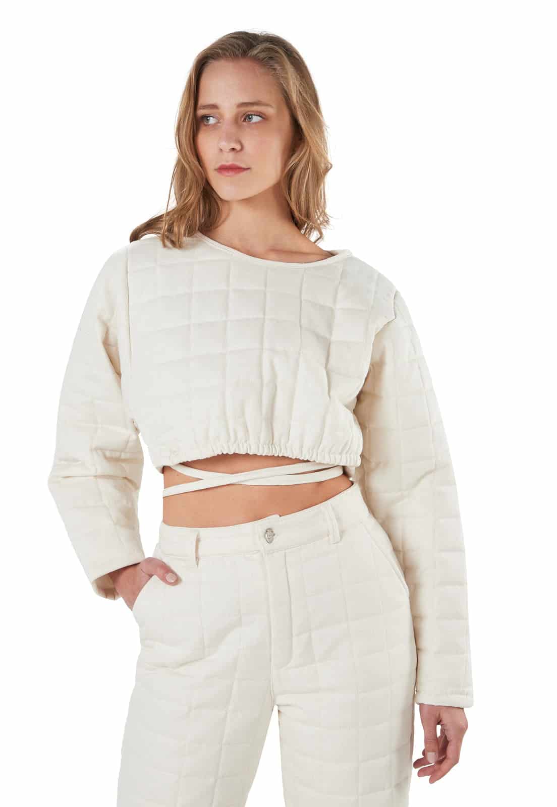 Claude Puffy Shirt Cream - miniatura 9