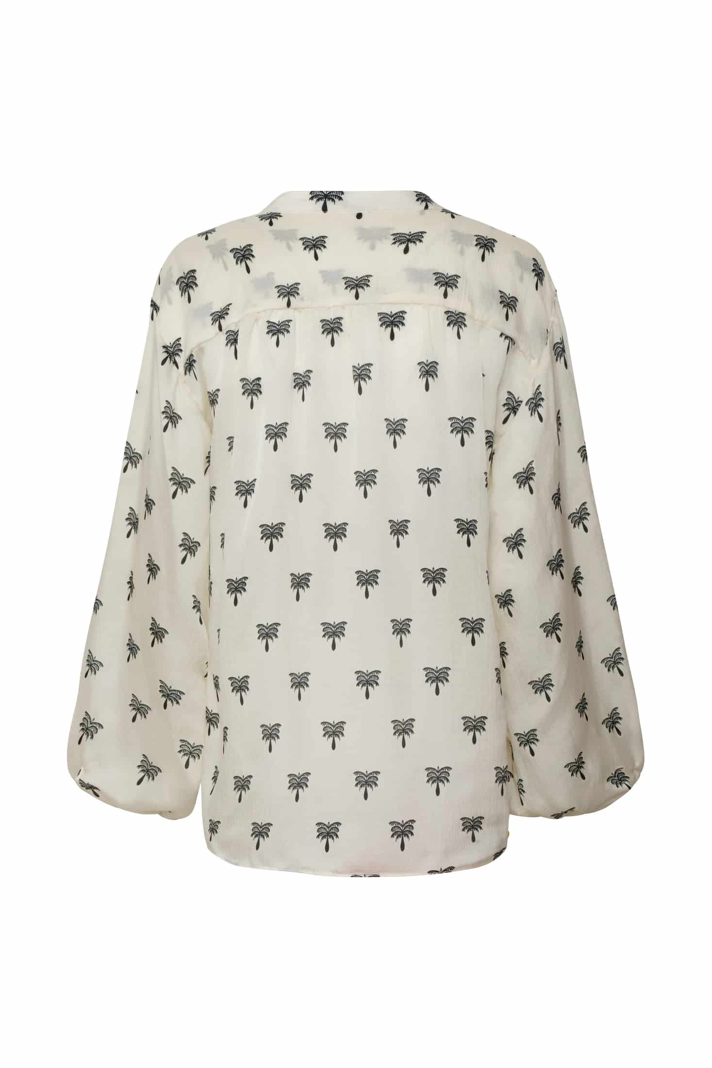 Don Simon Martellato Silk Shirt / Ivory - Black Polka Palms - miniatura 3