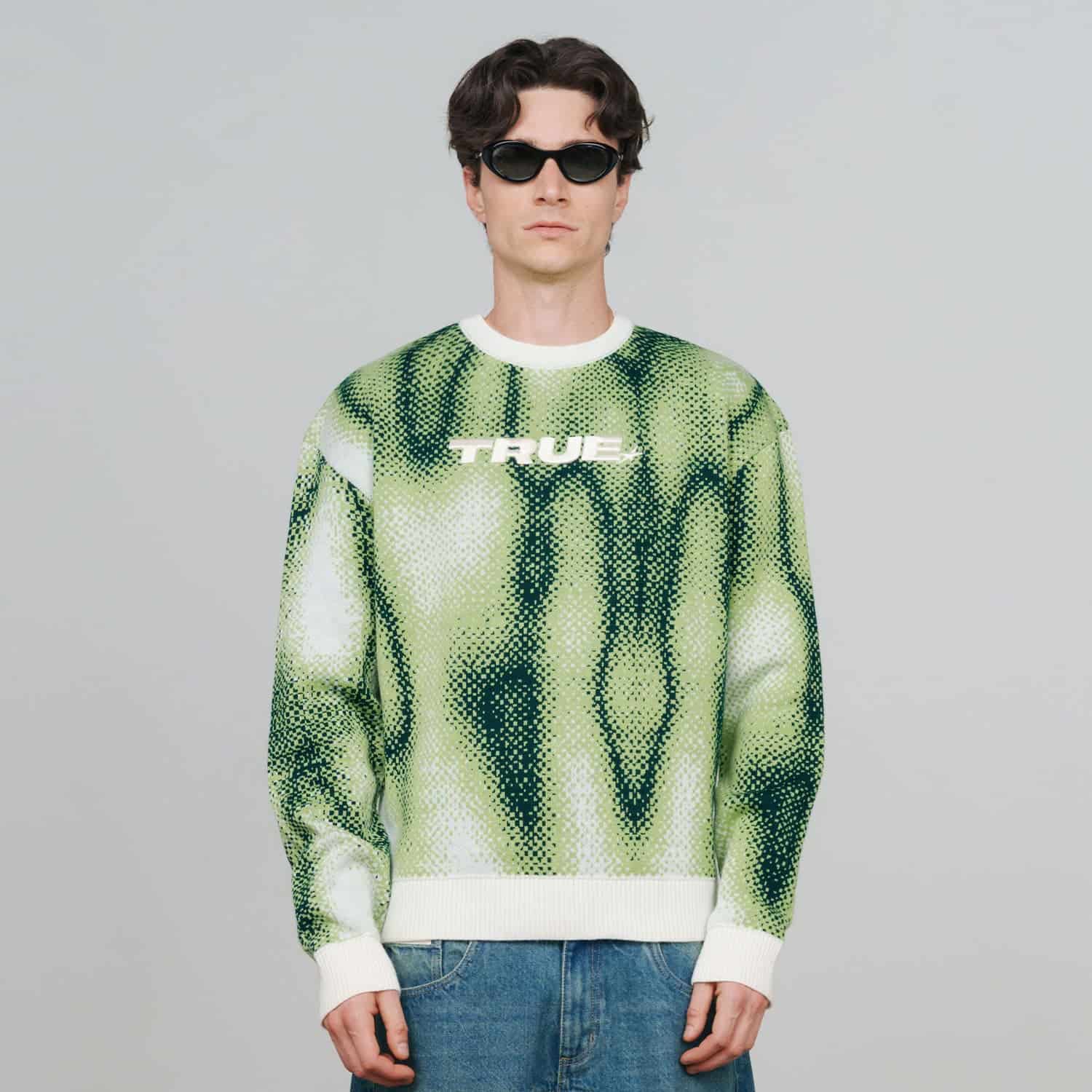 Blurred Knit Pullover - Green - miniatura 2