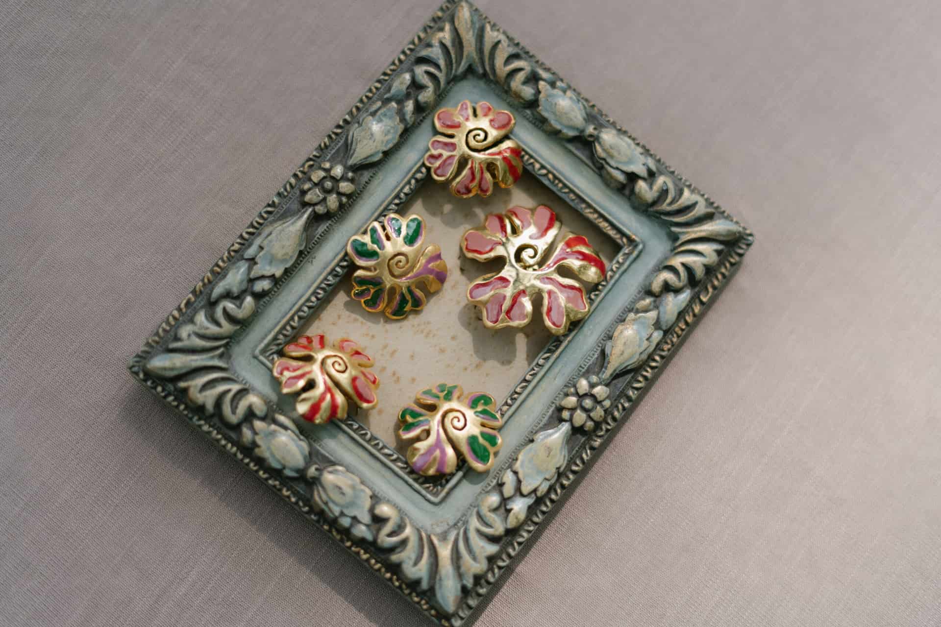 TERRACOTTA AURORA SPIRAL EARRINGS - miniatura 1