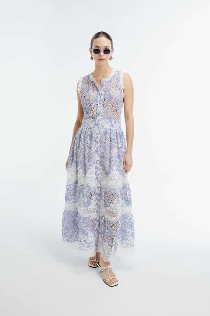 GAIA MAXI DRESS BLUE - miniatura 1