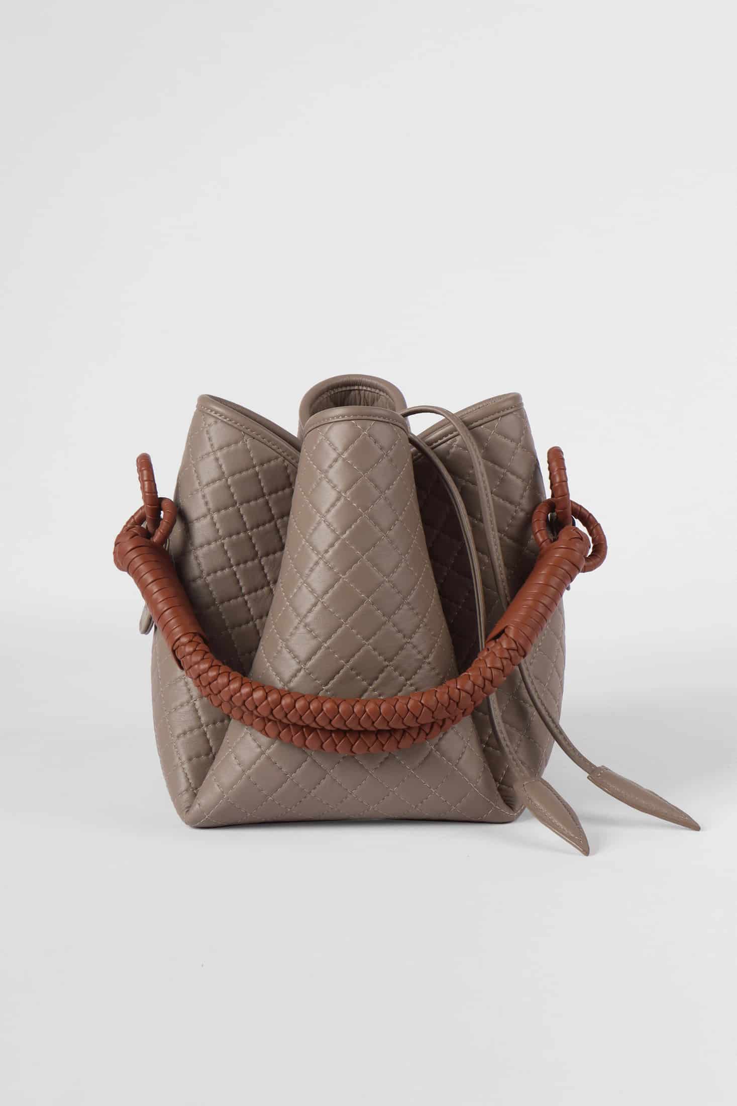 Tulip Bucket Bag, Taupe & Brandy - miniatura 1