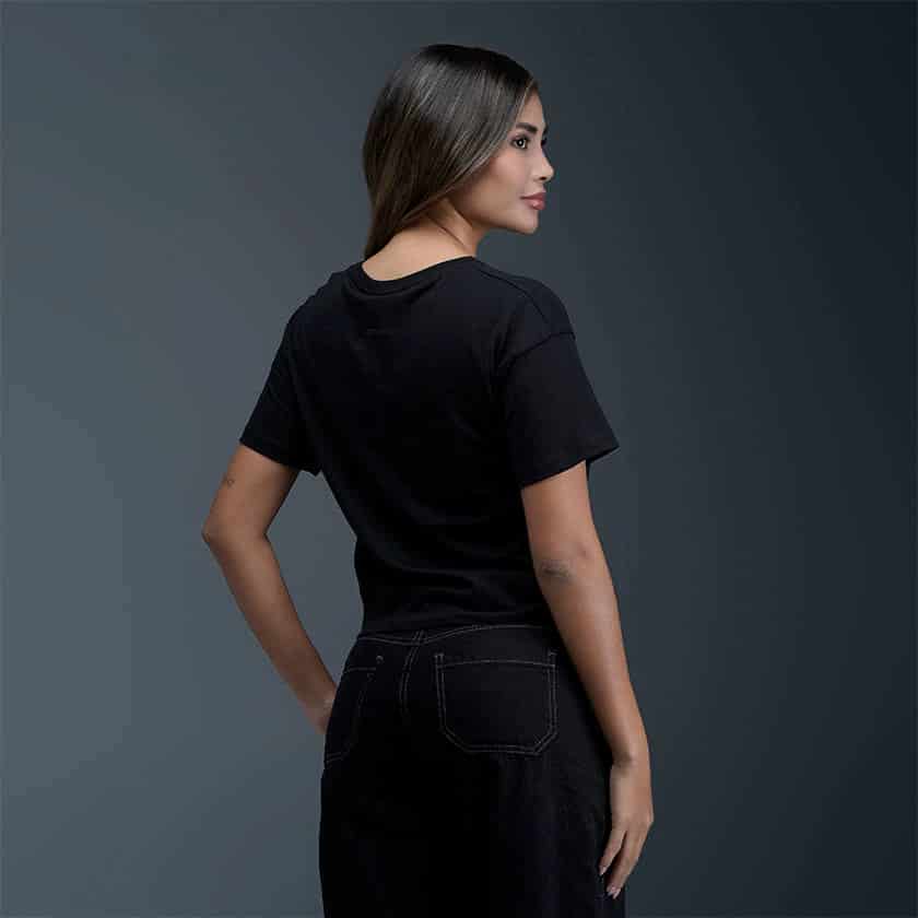Blusa Crop Negra Mujer - miniatura 3