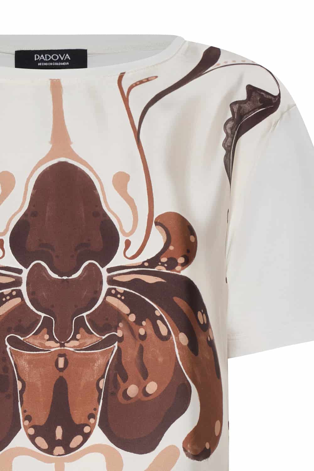 Camiseta lourdes ivory coffee - miniatura 2