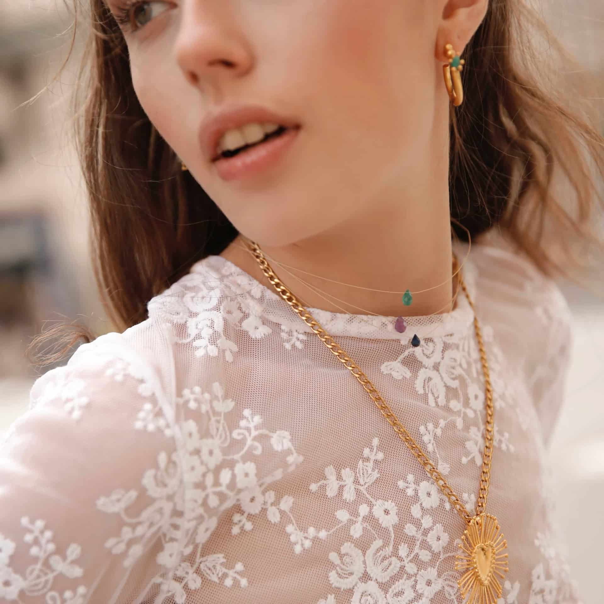 Stone Drop Necklace - miniatura 4
