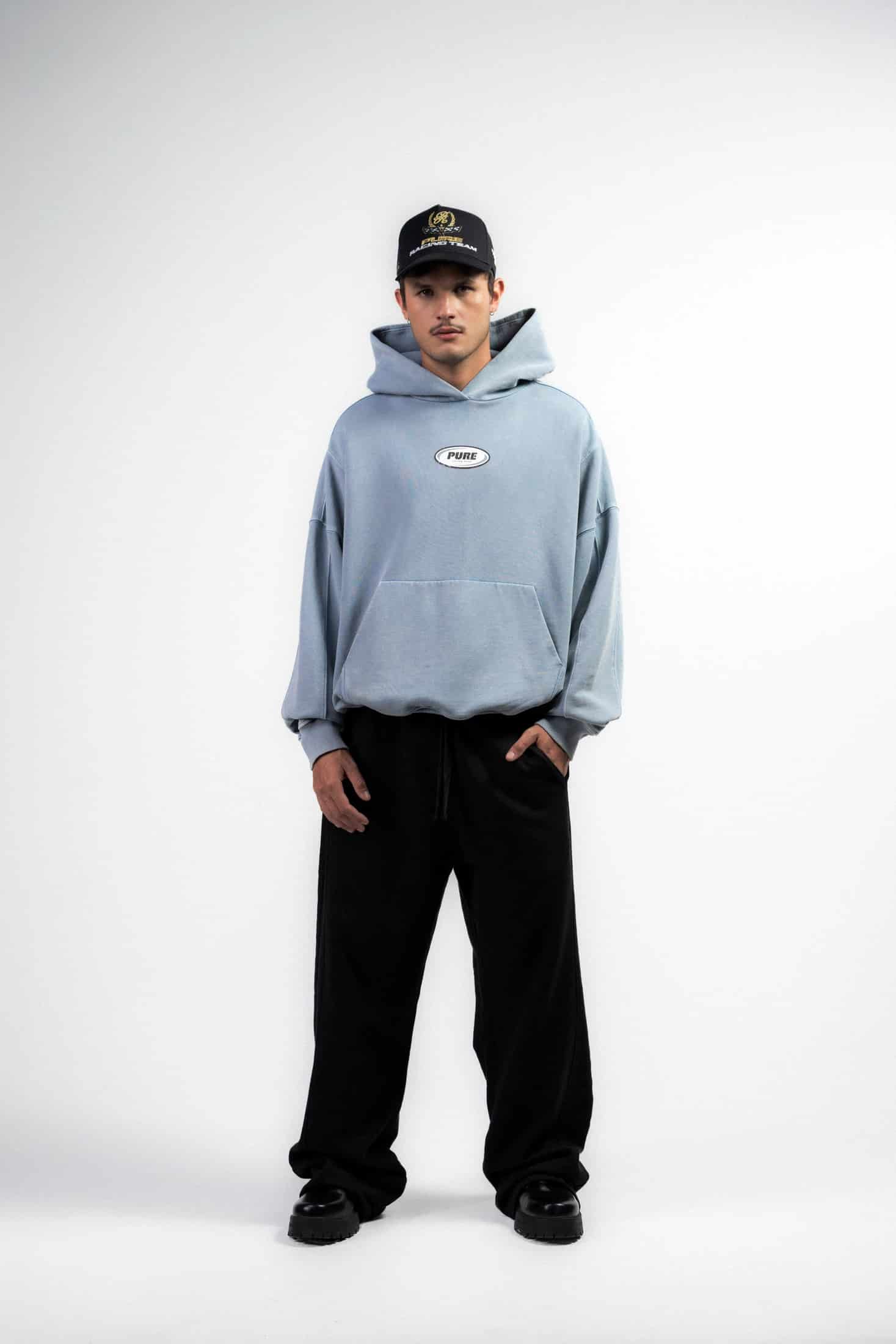 Overdrive Washed Blue Hoodie - miniatura 5