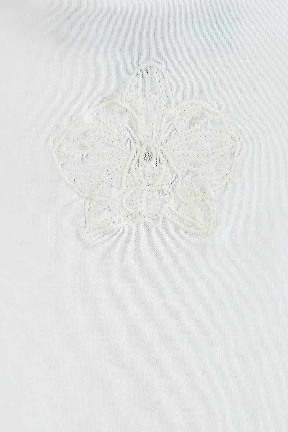 Camiseta Maria natural con bordado - miniatura 3