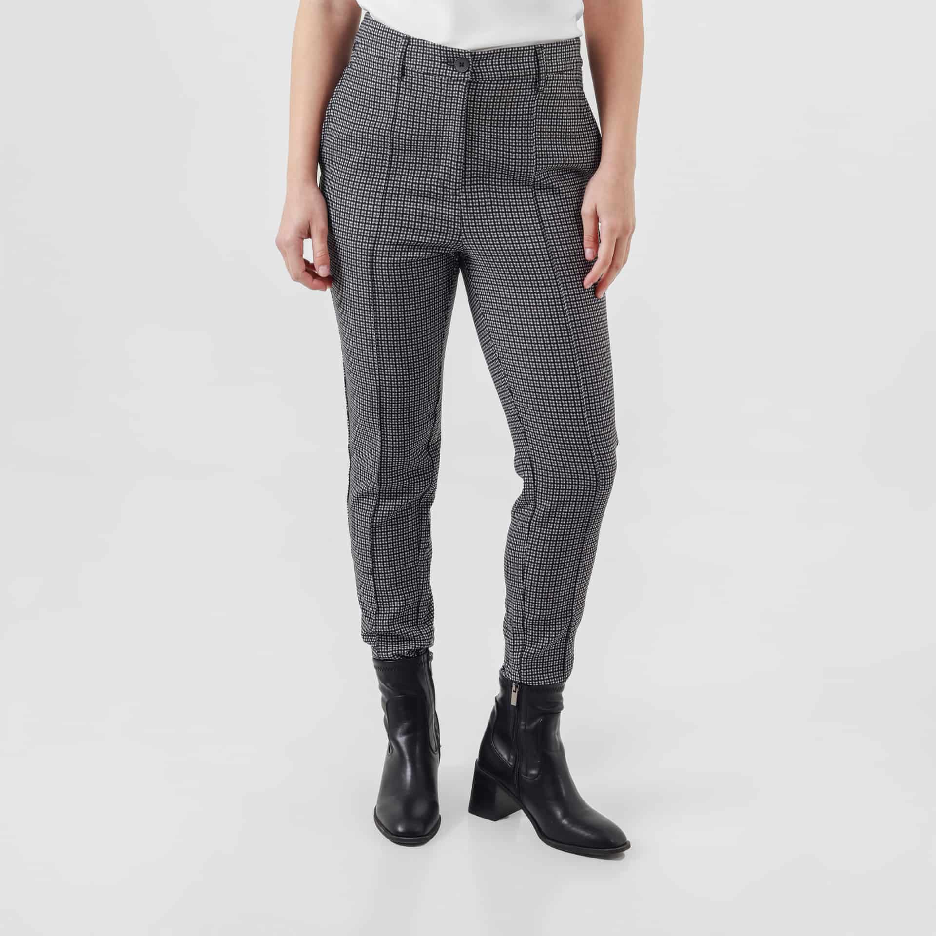 Pantalón estampado gallineto ajustado bota skinny - miniatura 4