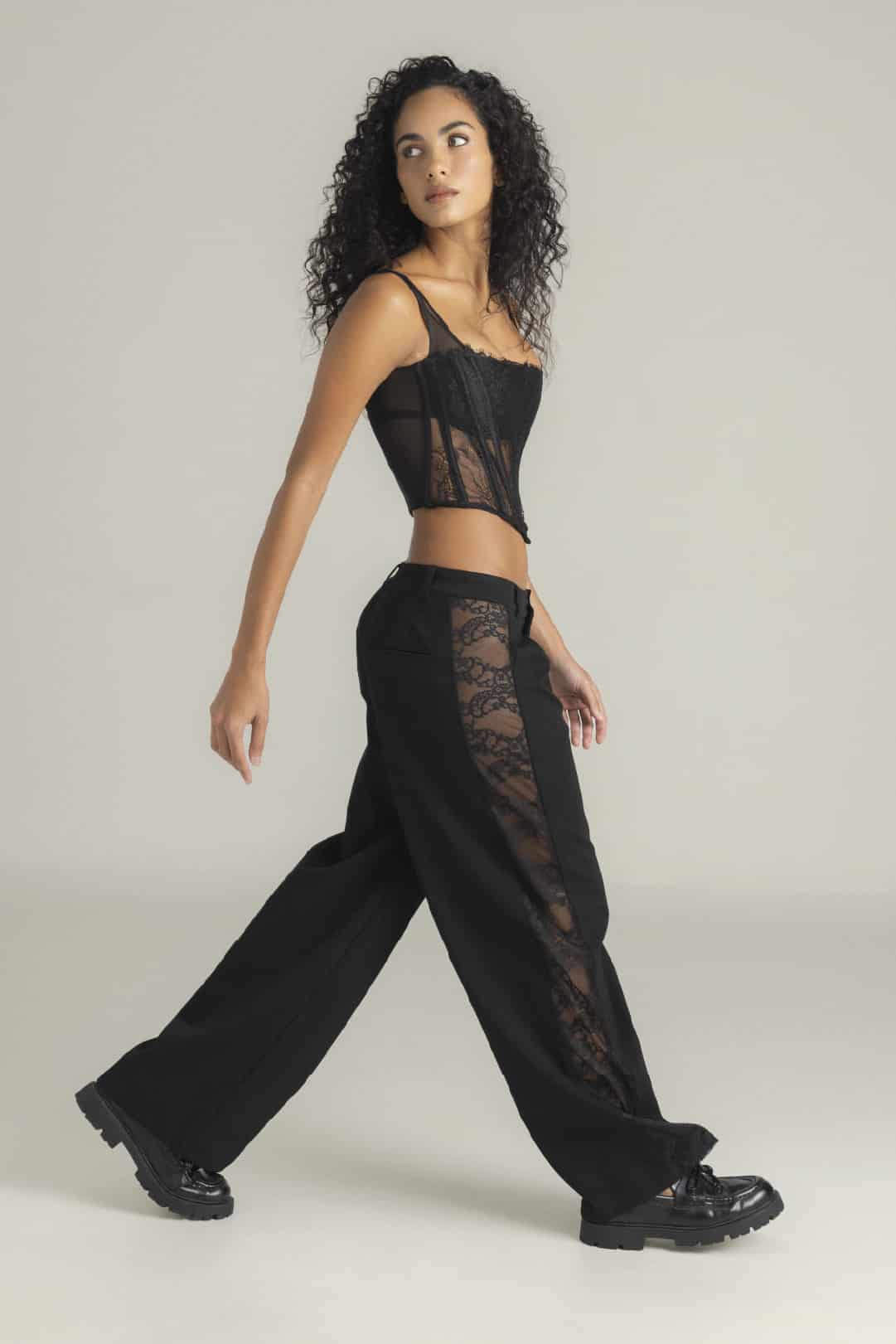 SET CORSET & PANTALON INDIRA NEGRO - miniatura 6